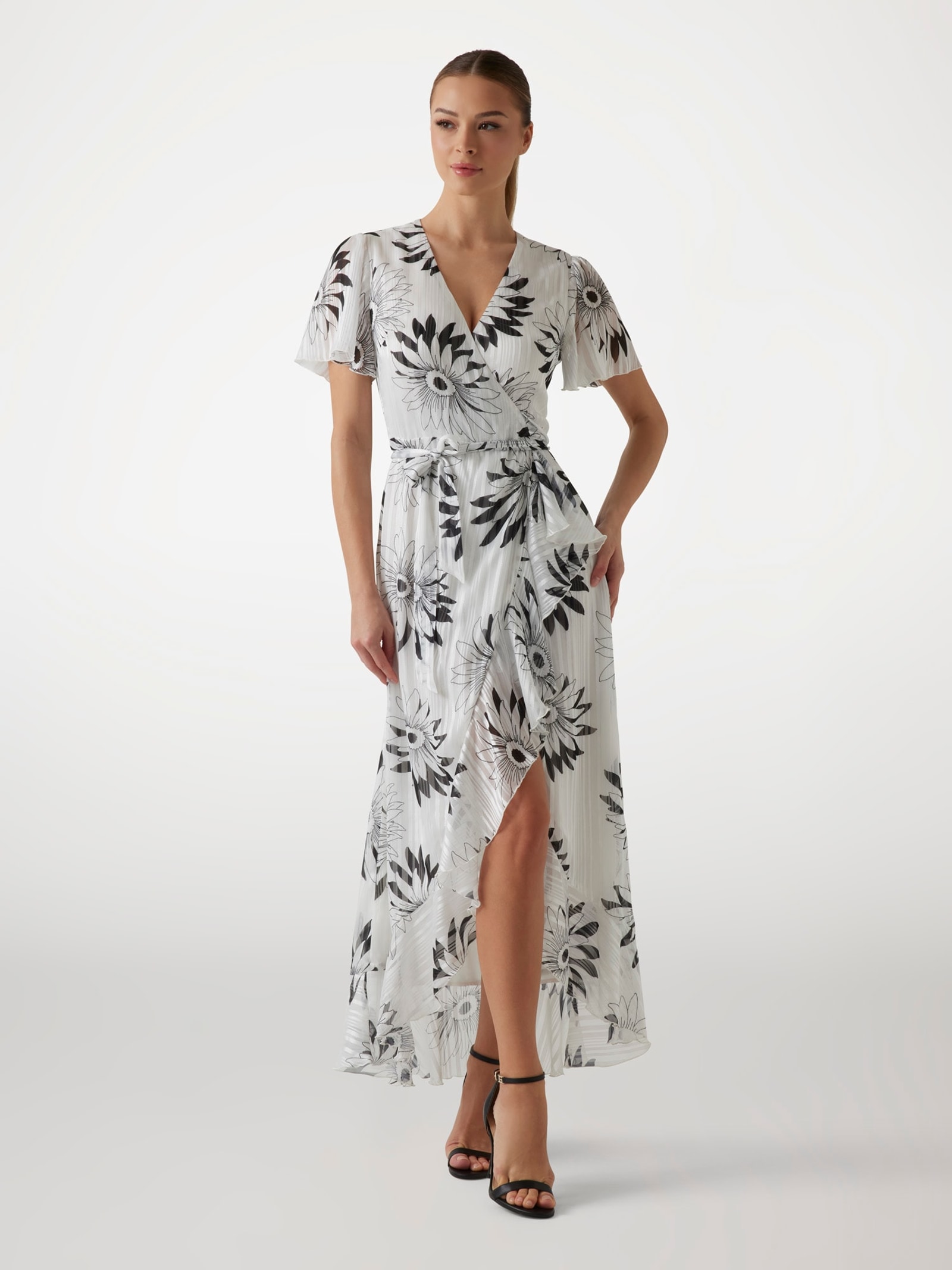 Guess Geprinte Lange Georgette-Jurk