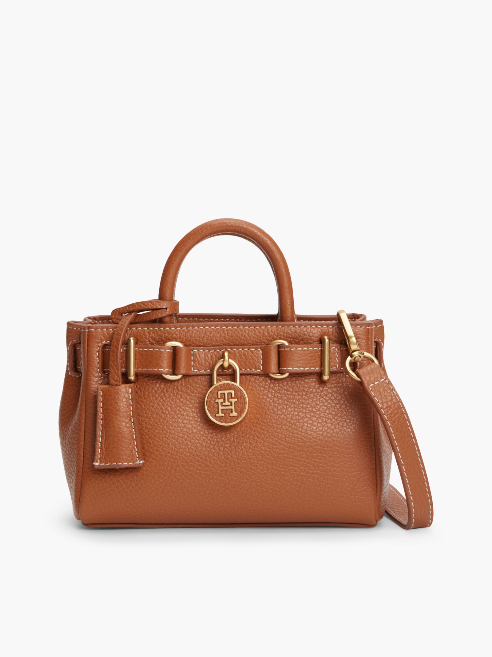 Tommy Hilfiger The American Icon Leren Shopper in bruin