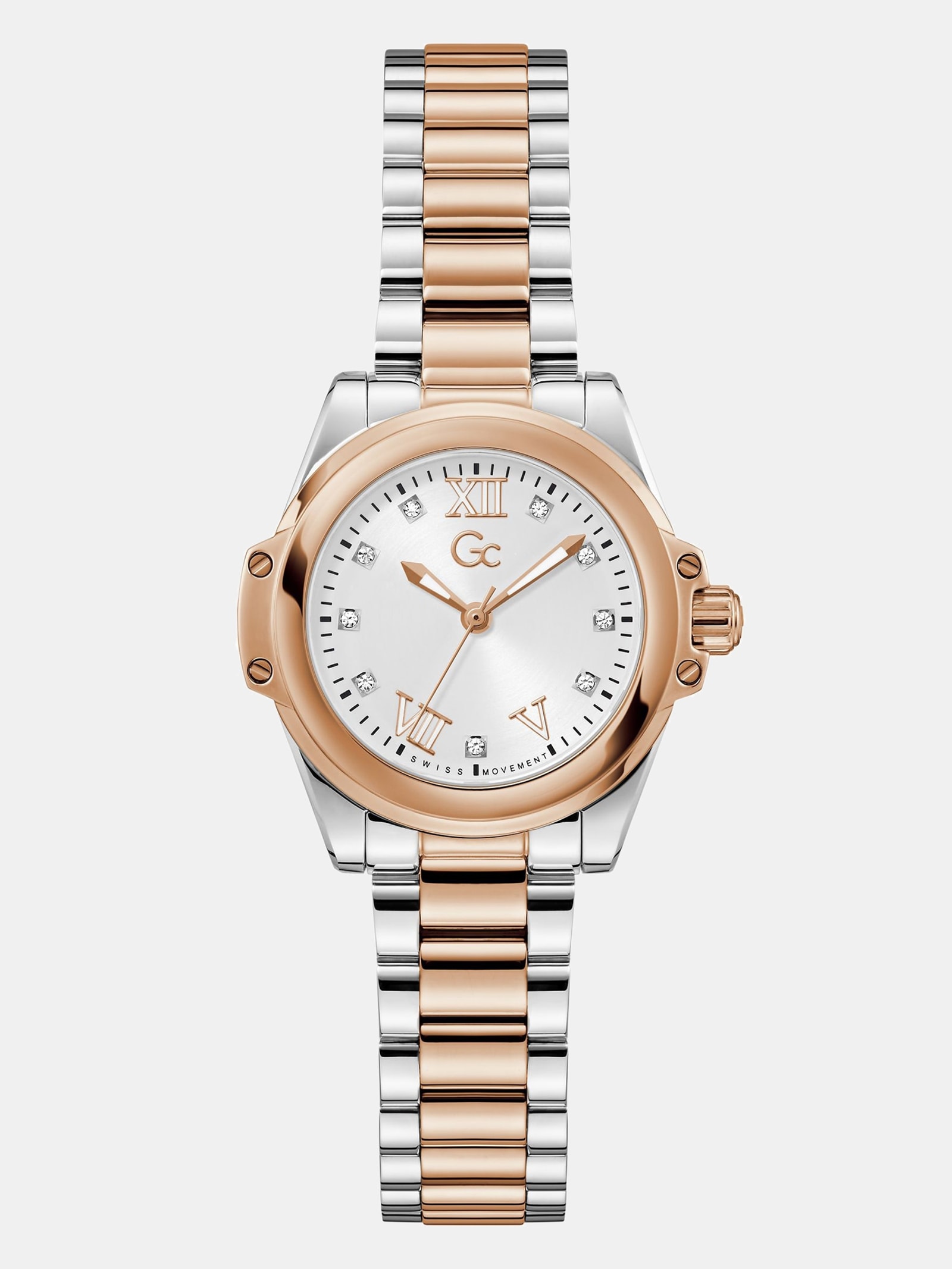 Guess Gc Analoog Horloge Van Roestvrij Staal 30 Mm in zilver