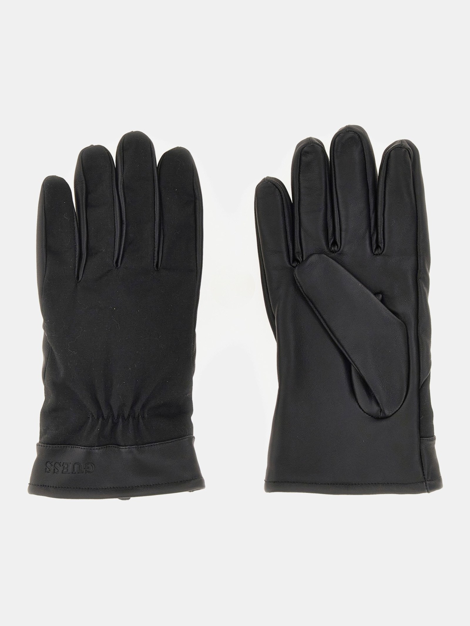Guess Echte Leren Handschoenen in zwart