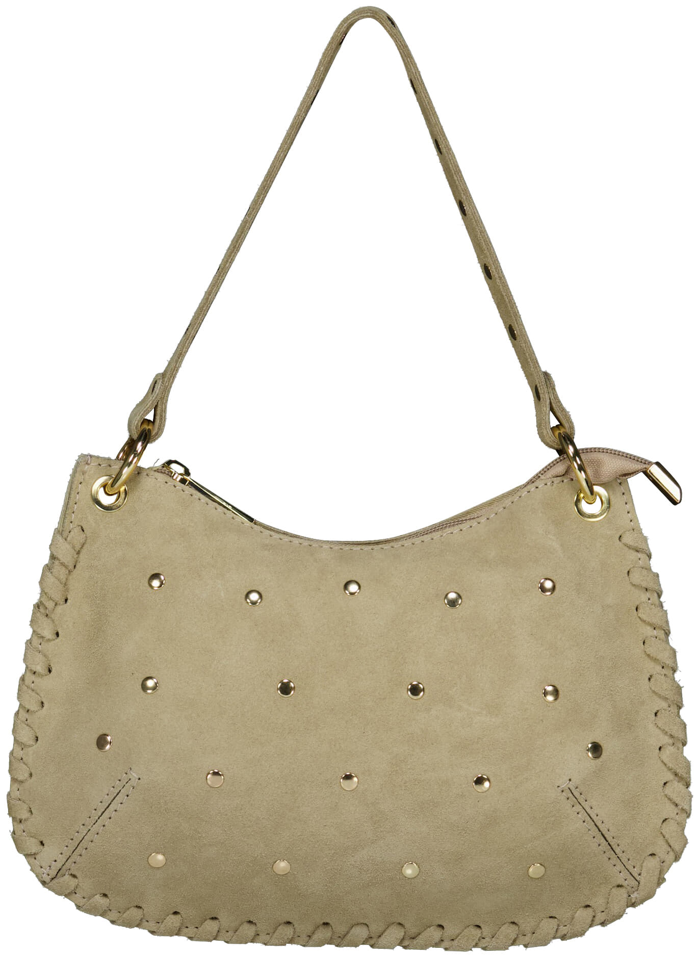 Bomont Tas Casey suede Kaki dames