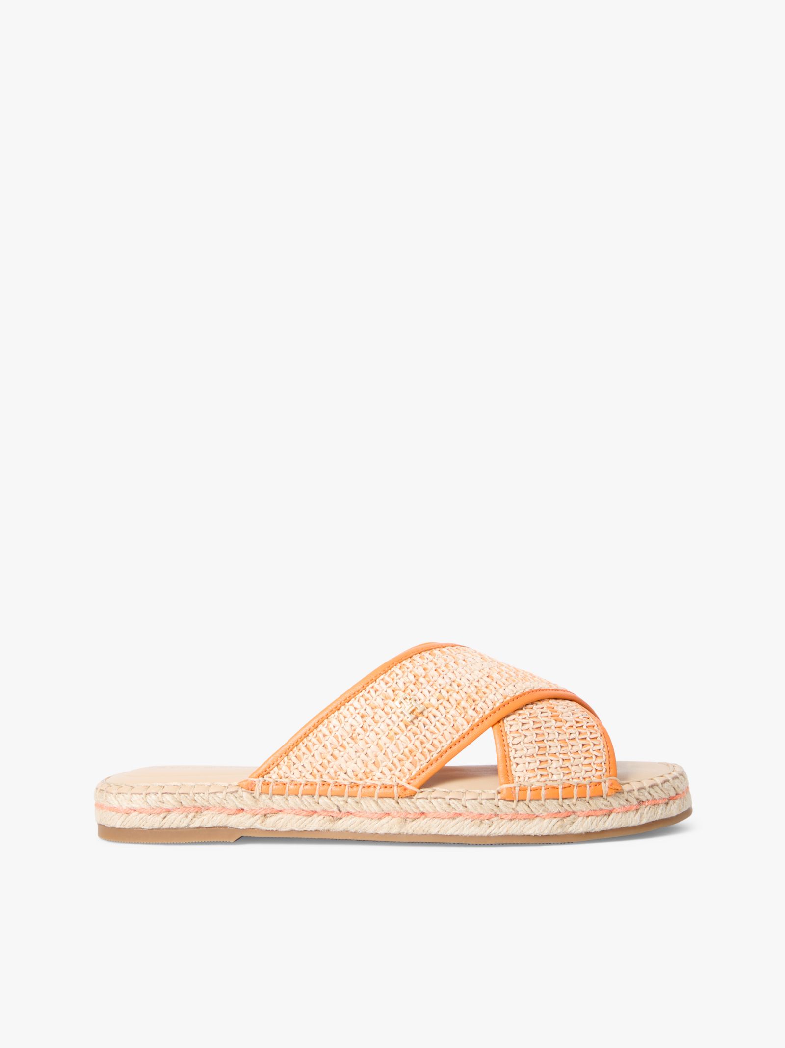 Tommy Hilfiger Espadrille Muiltje met Raffia en TH Monogram in beige