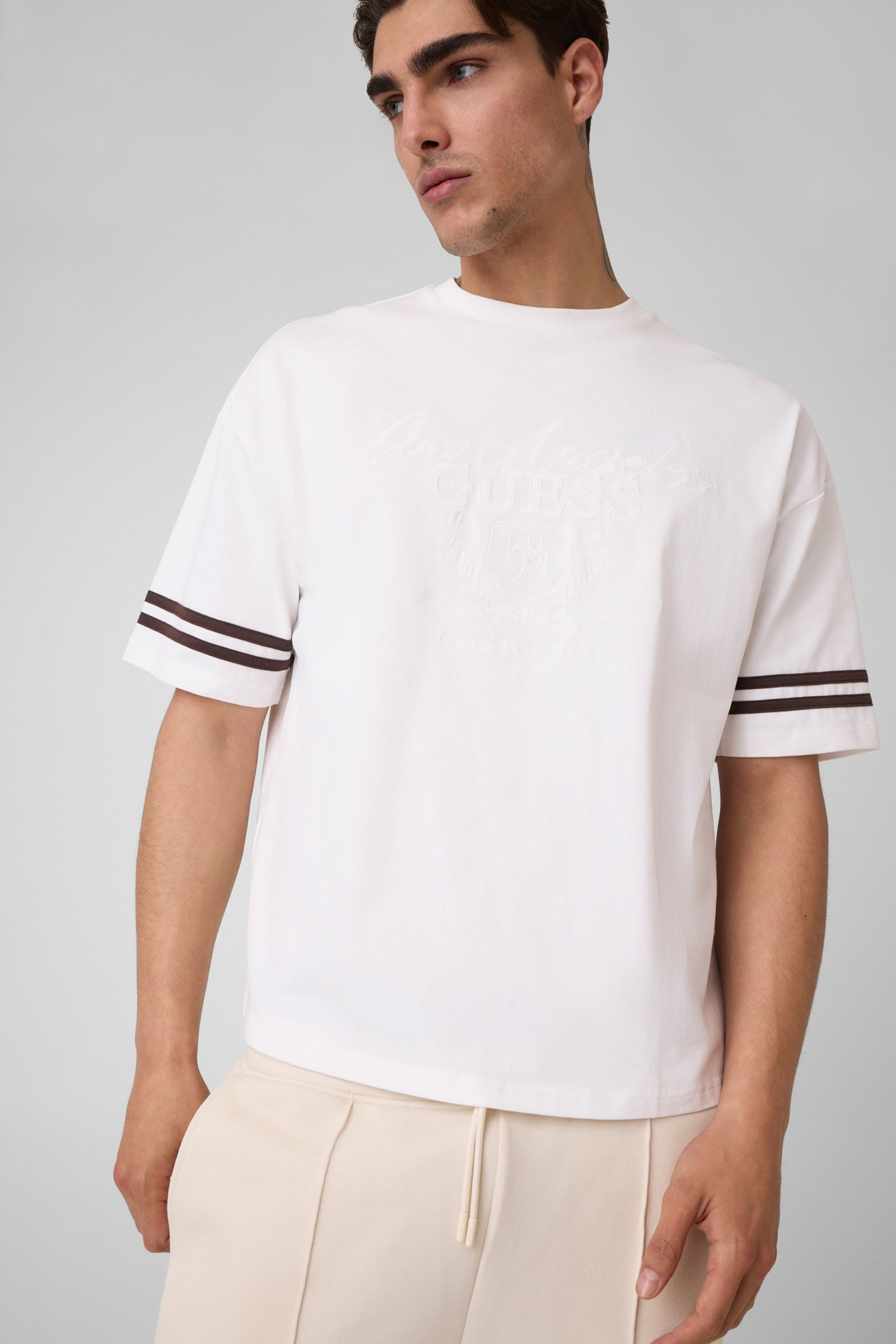 Guess Slim Fit T-Shirt in wit