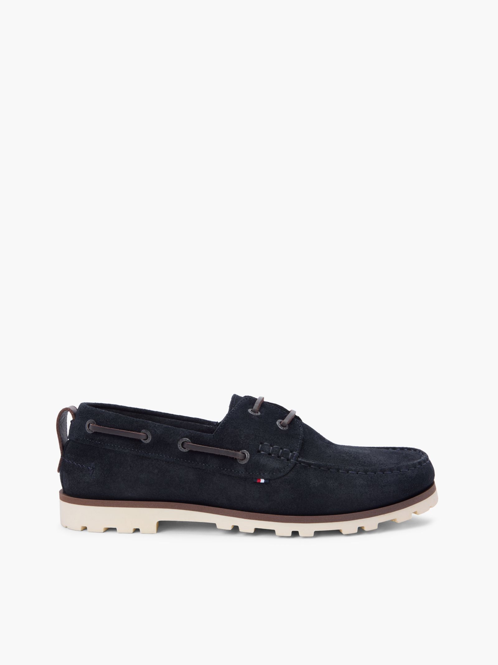 Tommy Hilfiger Lichtgewicht suède bootschoen met profielzool in marine