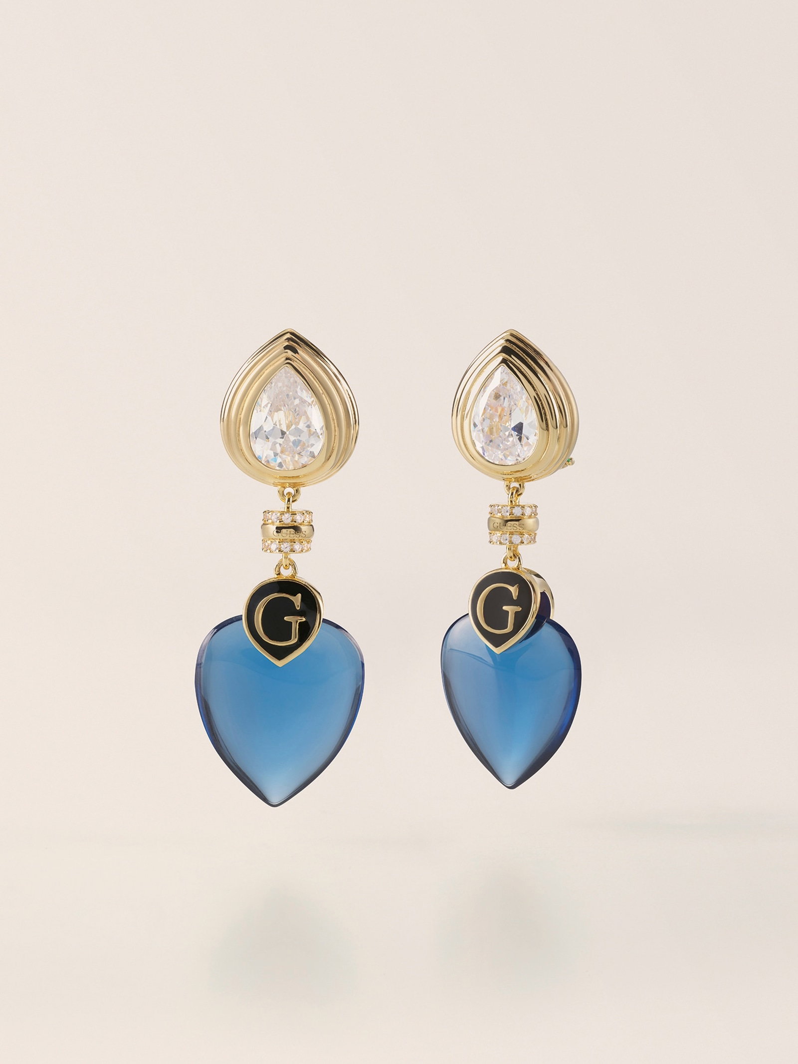 Guess Wild Orchid Oorhangers in goud