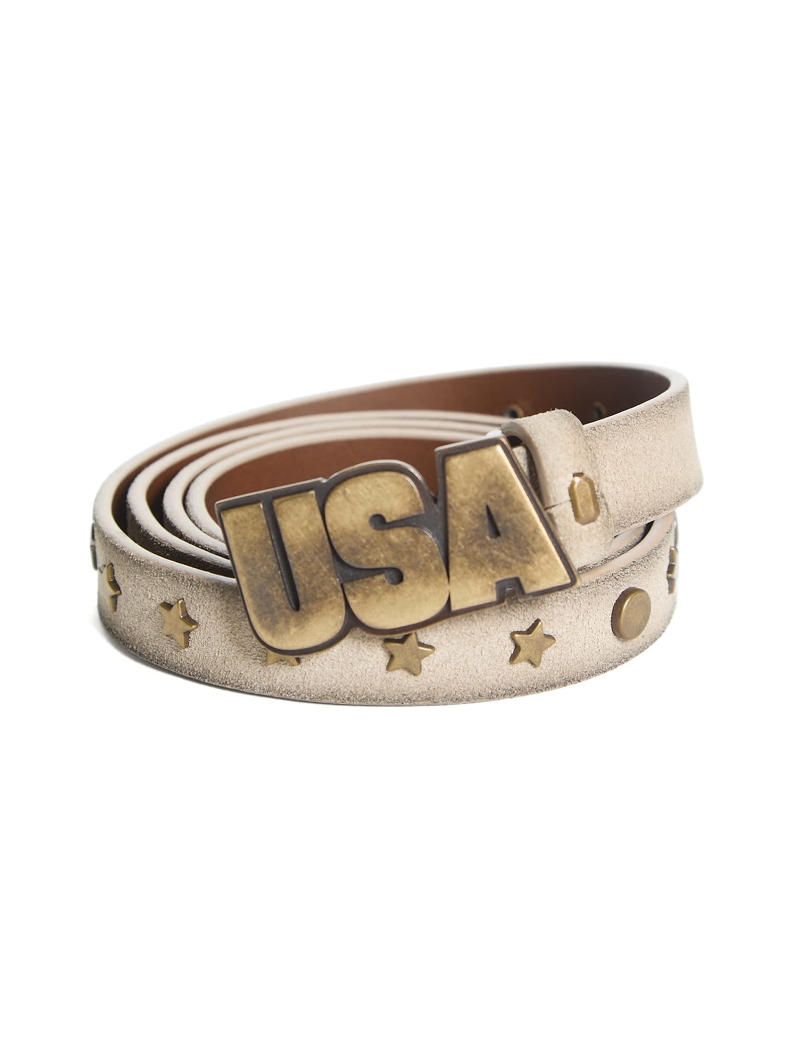 Guess Echte Leren Riem for men in beige