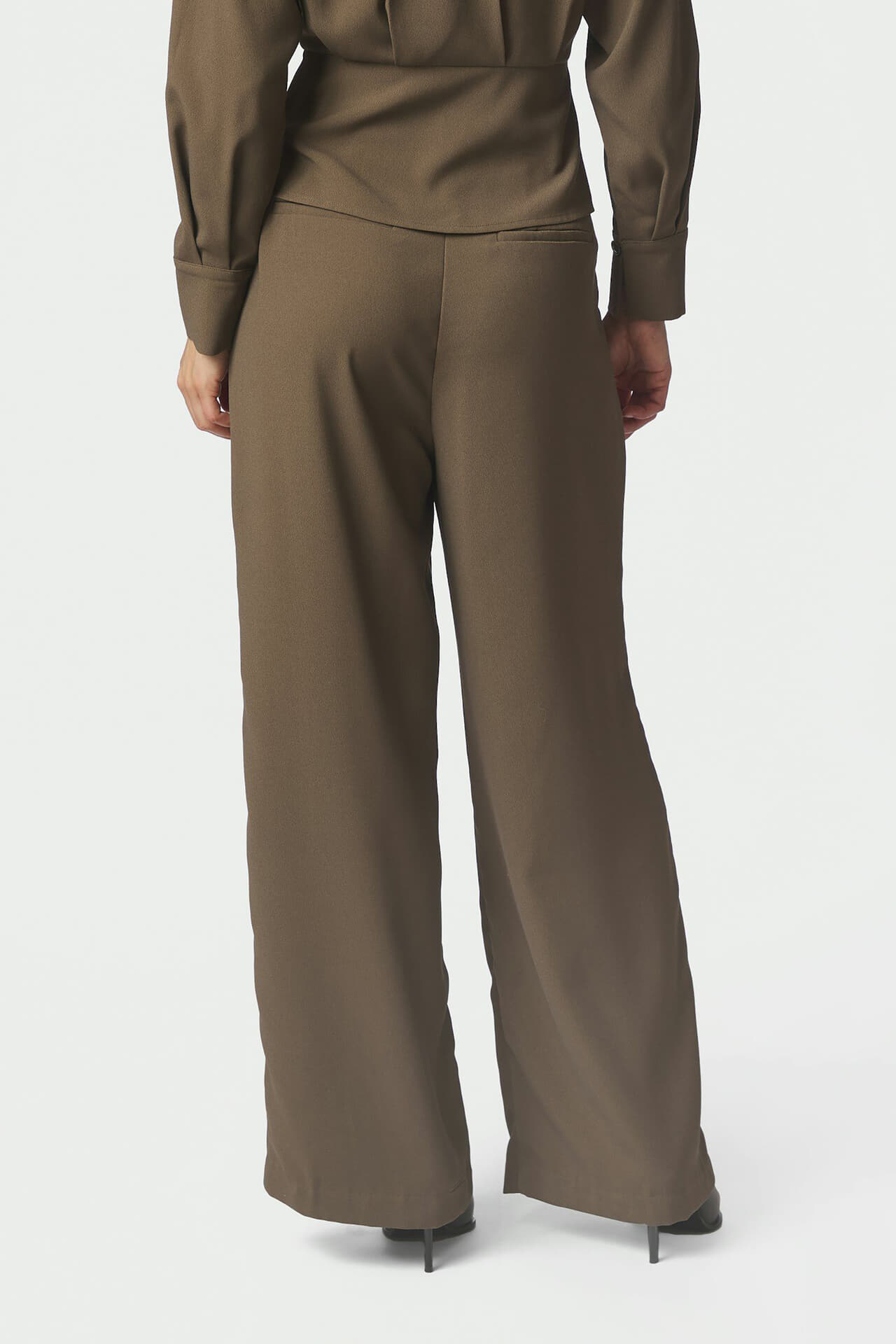 Neo Noir Broek Zoba Crepe Kaki dames