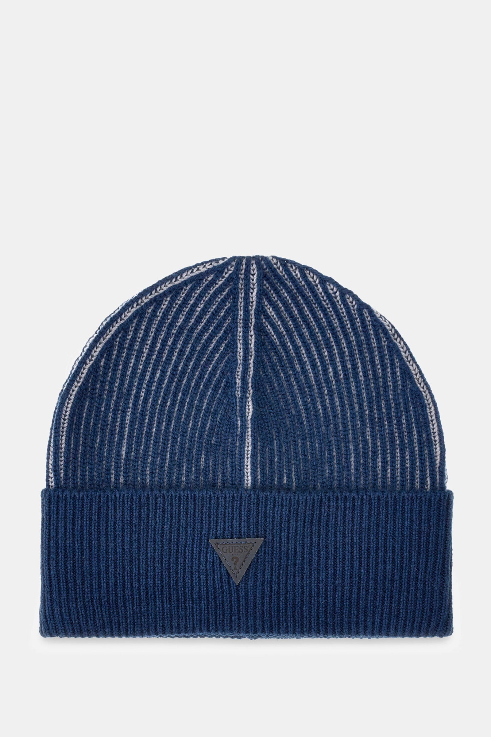 Guess Tweekleurige Jacquardmuts in blauw