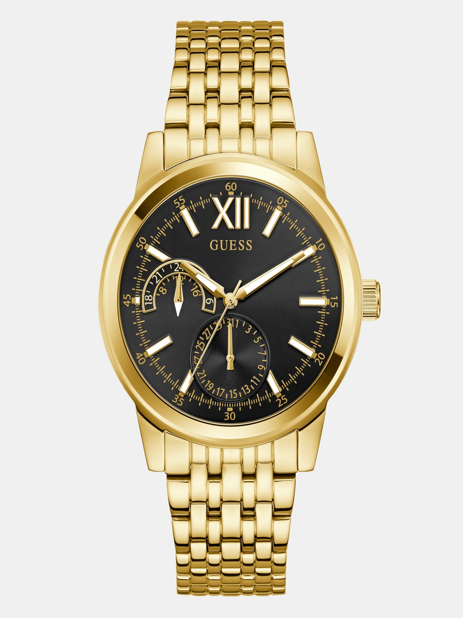 Guess Multifunctioneel Horloge Gerecycled Staal 42 Mm in goud