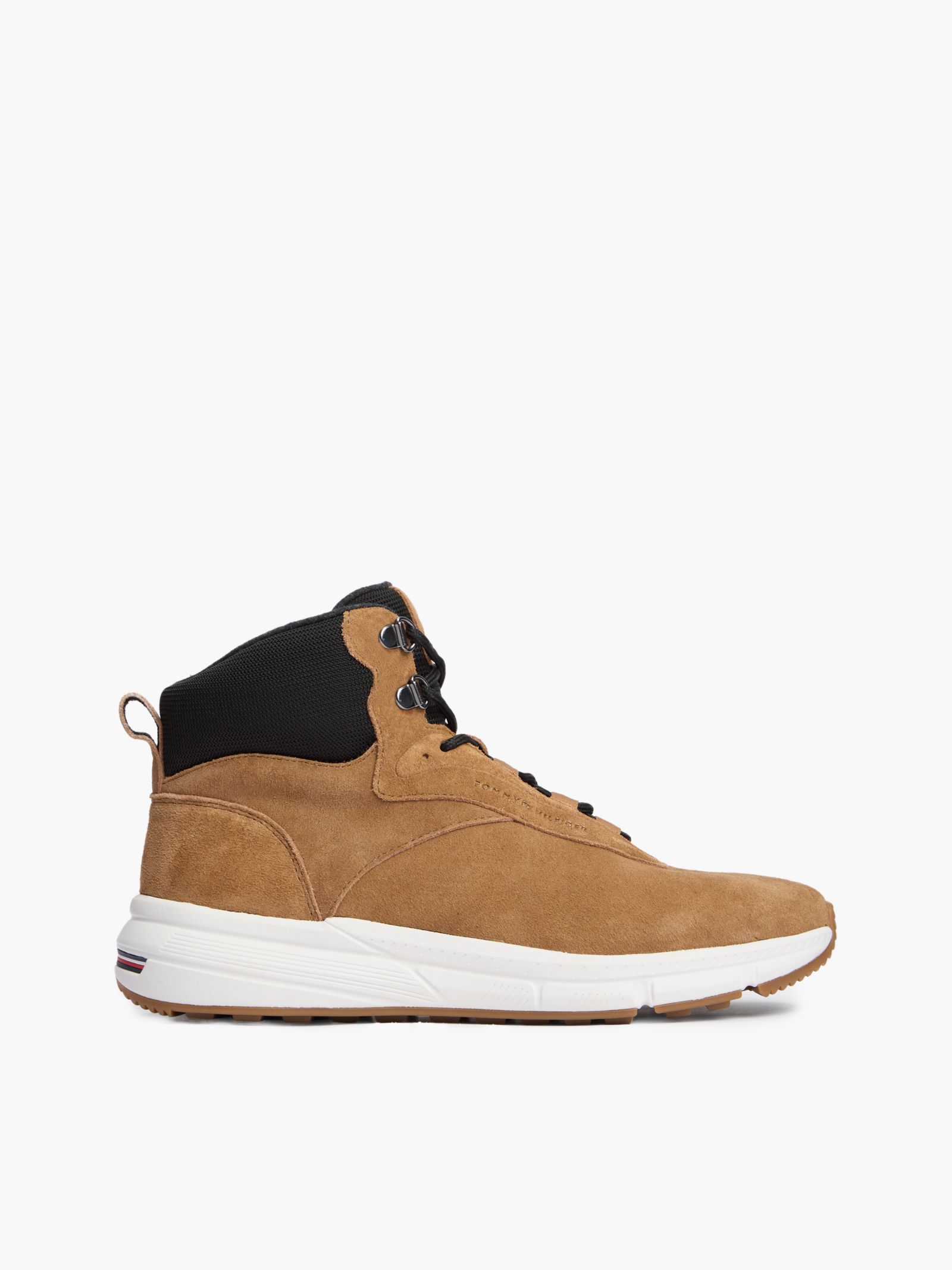 Tommy Hilfiger Suède hybride chukka boot met warme voering in bruin