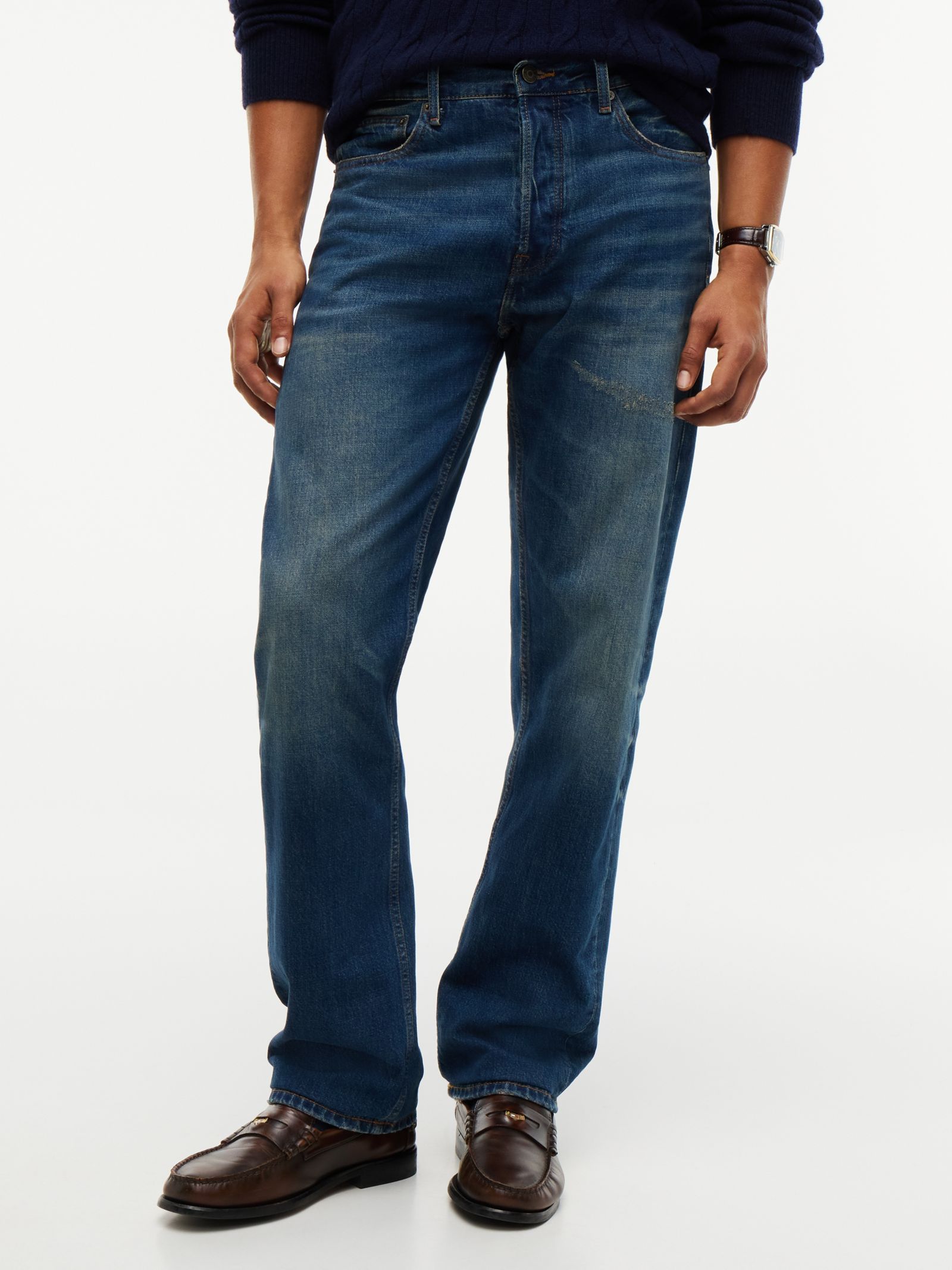 Tommy Hilfiger Dover regular straight jeans met fading in blauw