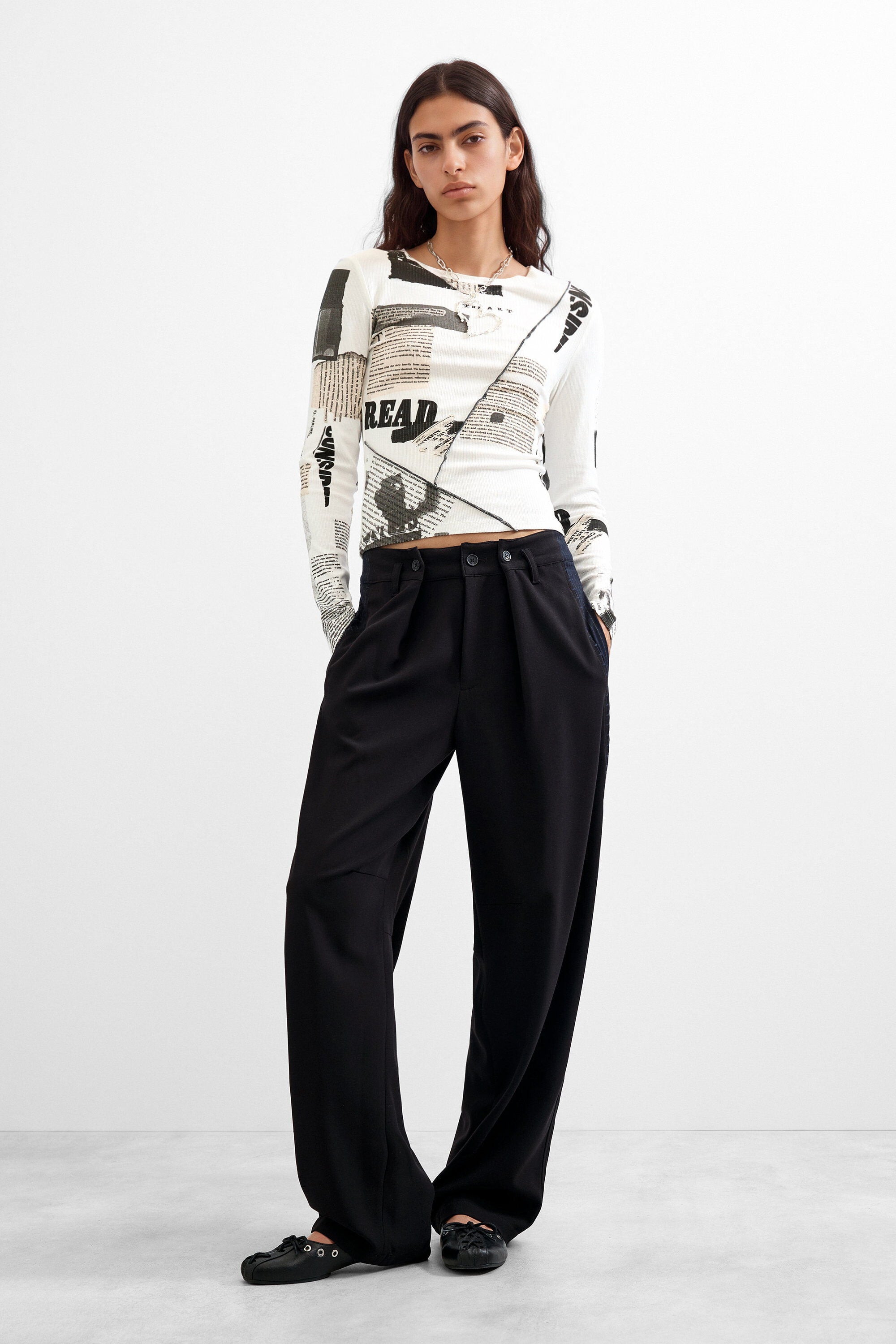 Desigual Rechte Lange Broek