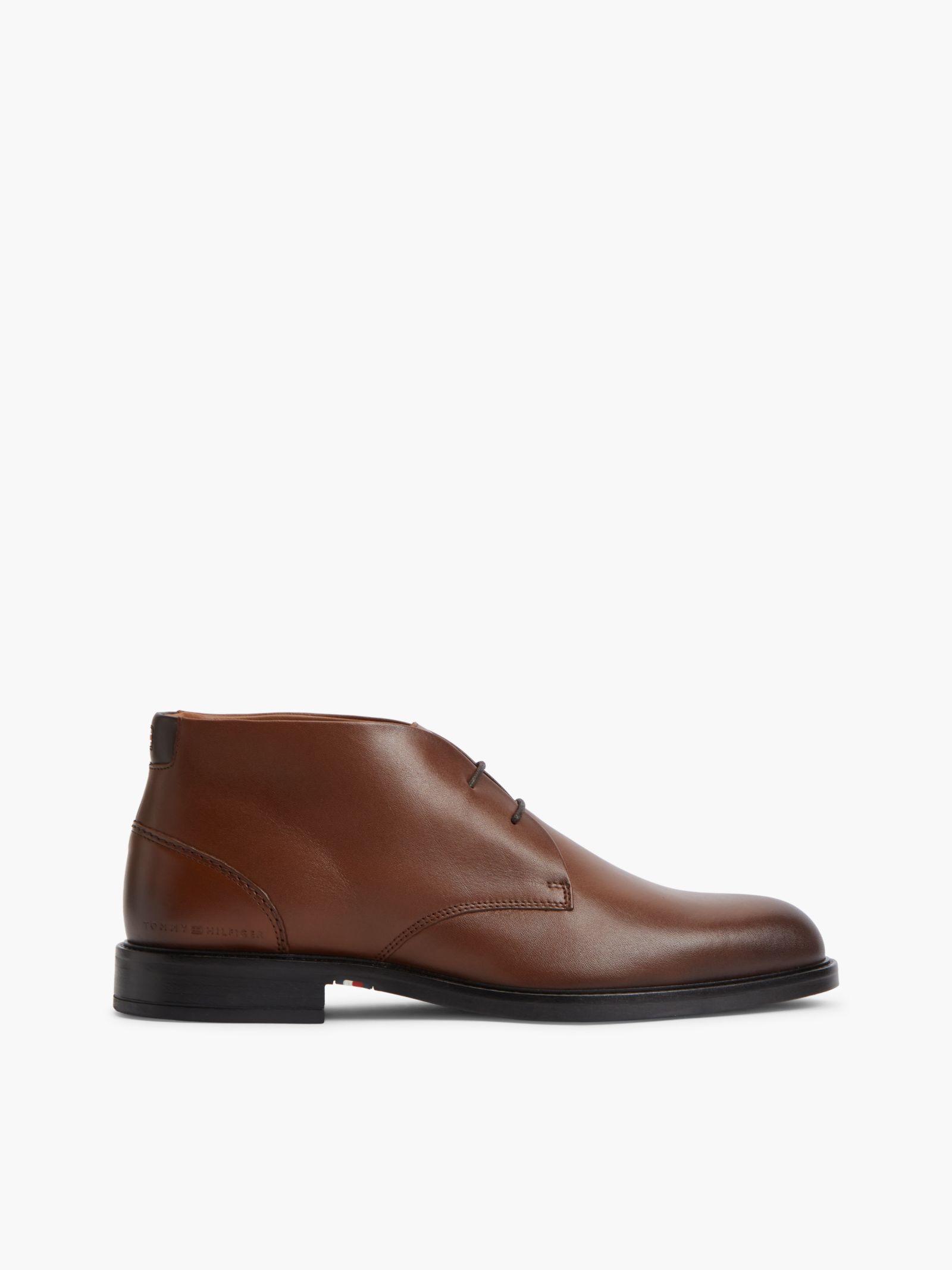 Tommy Hilfiger Leren enkellaars met ritssluiting for men in bruin