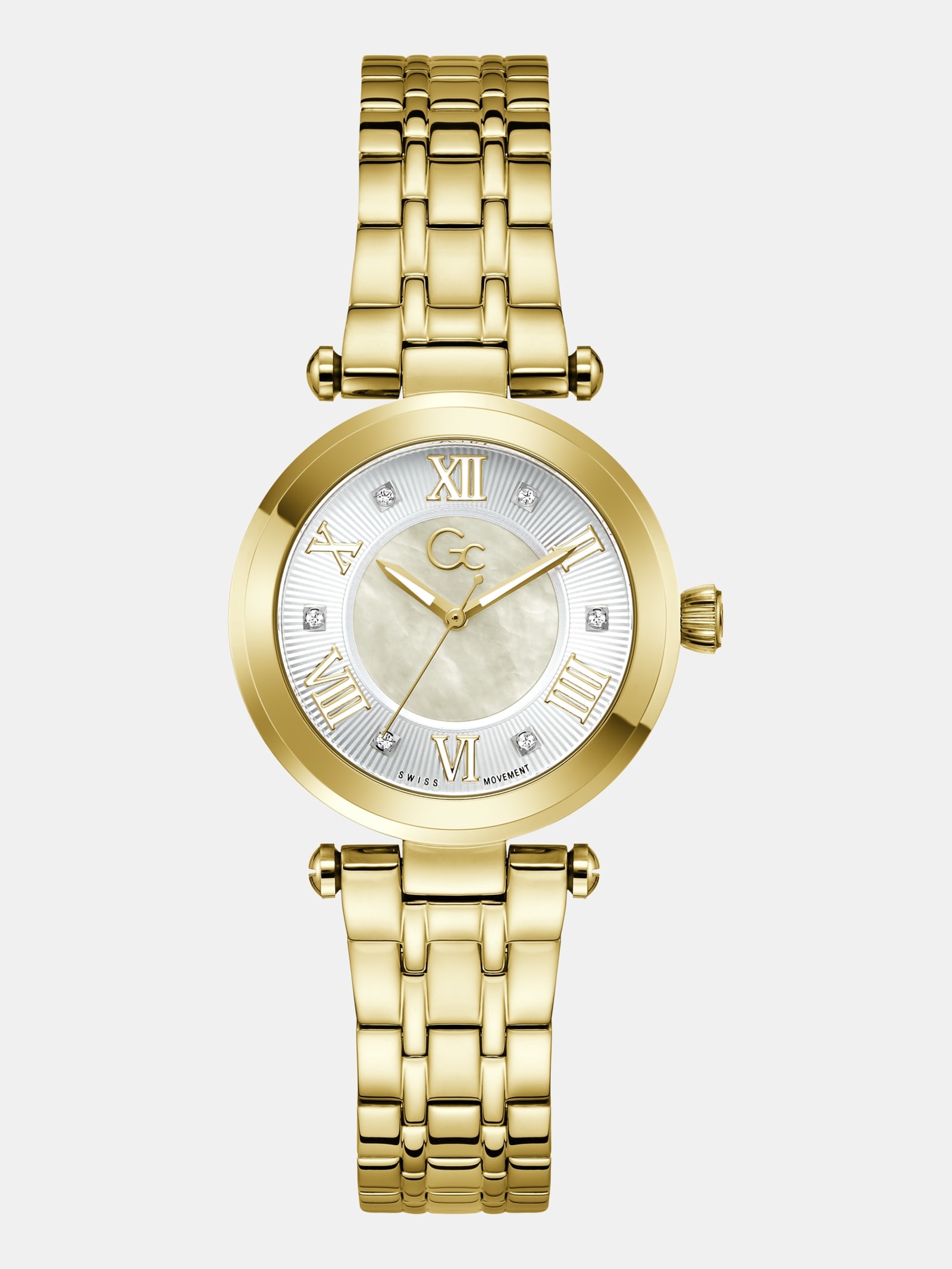 Guess Gc Rvs Analoge Horloge 32 Mm in goud