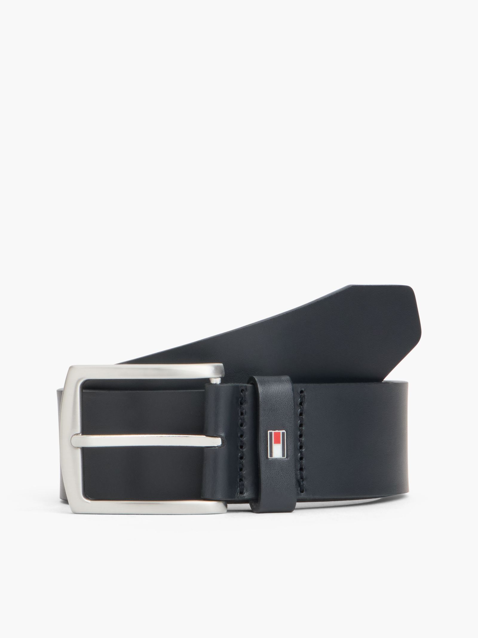 Tommy Hilfiger Leren riem met logo in marine