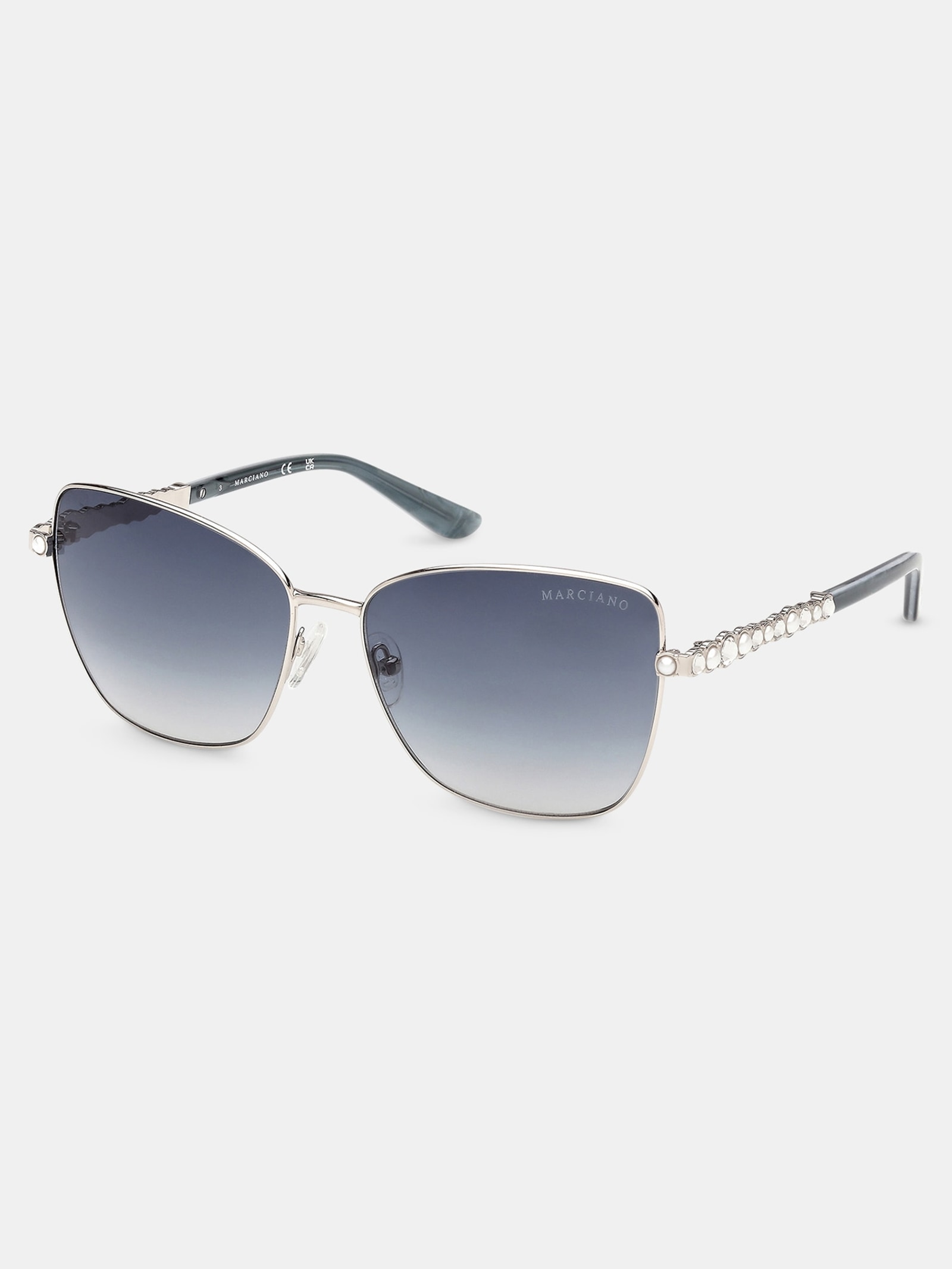Guess Marciano Vlinder Zonnebril in zilver