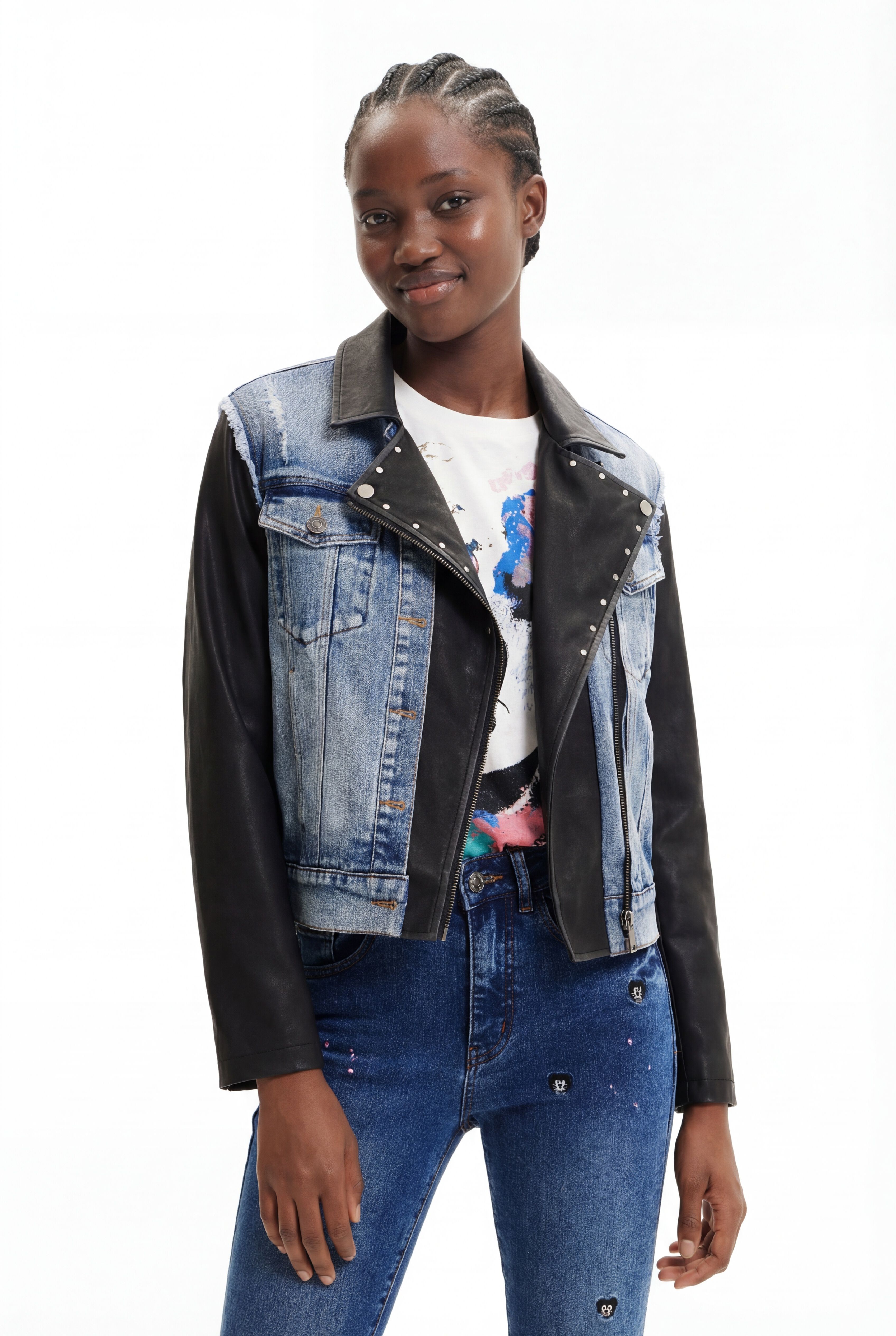 Desigual Hybride spijkerjack Mickey Mouse