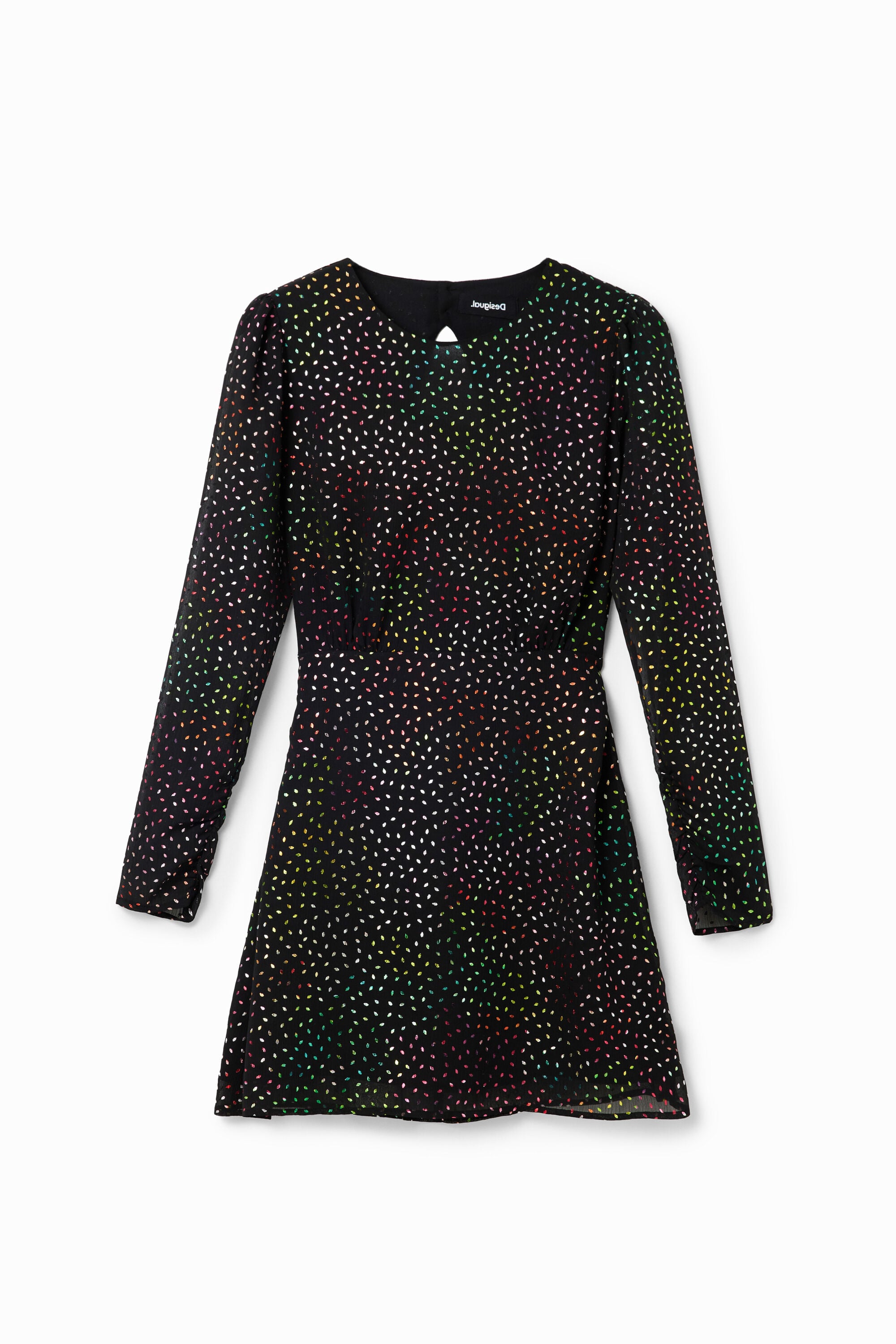 Desigual Korte glanzende jurk met cut-out