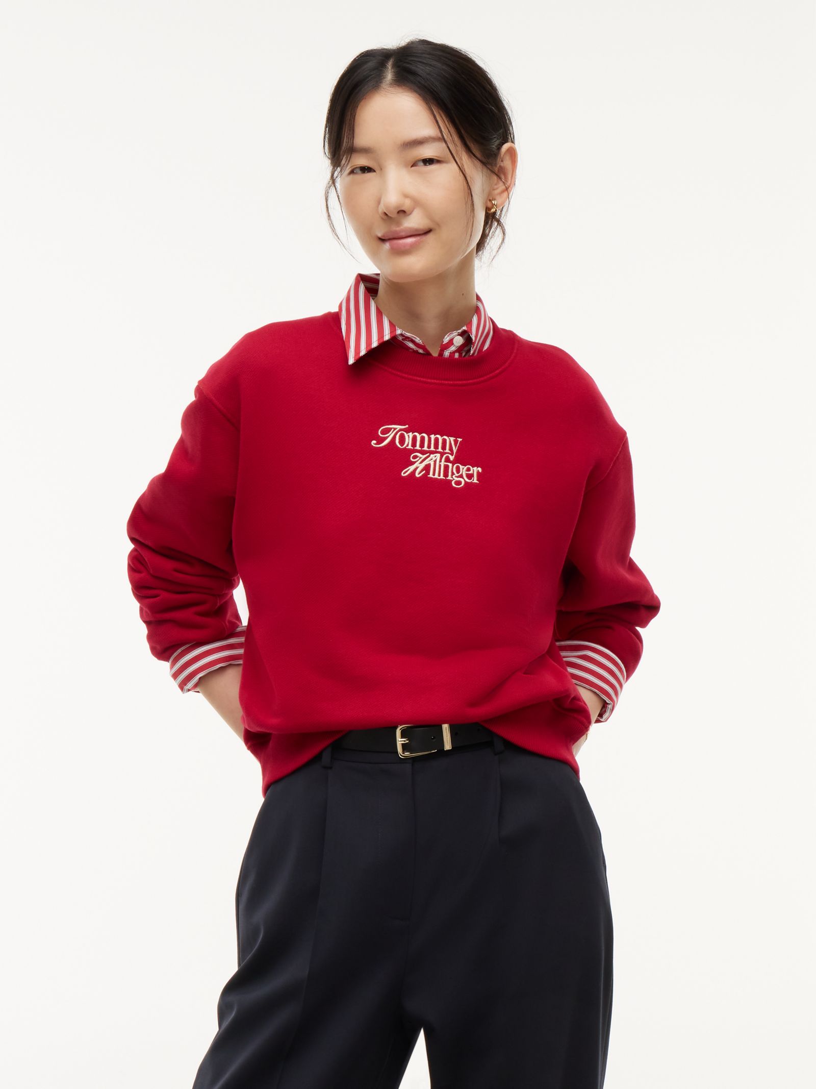 Tommy Hilfiger Relaxed Terry Sweatshirt met Logo