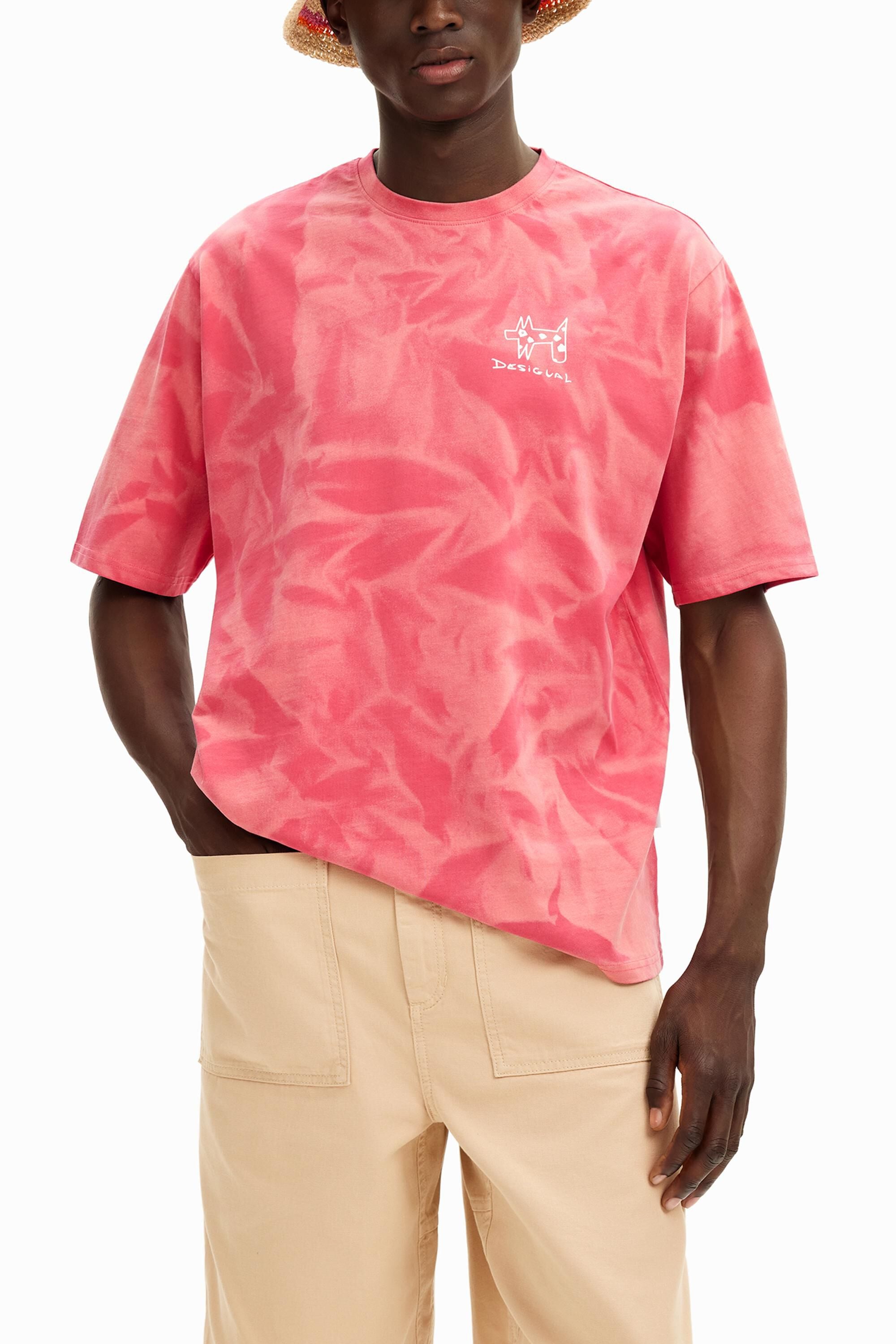 Desigual T-shirt met vervaagd effect en print
