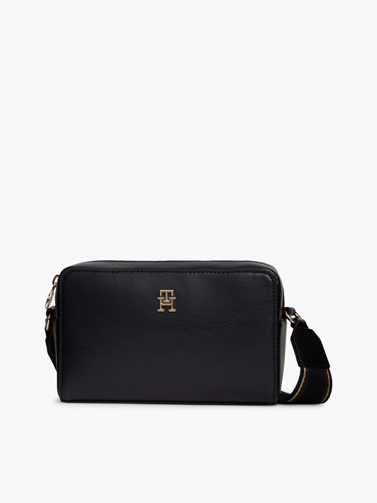 Tommy Hilfiger Crossbody cameratas met repeat logo op de band in zwart