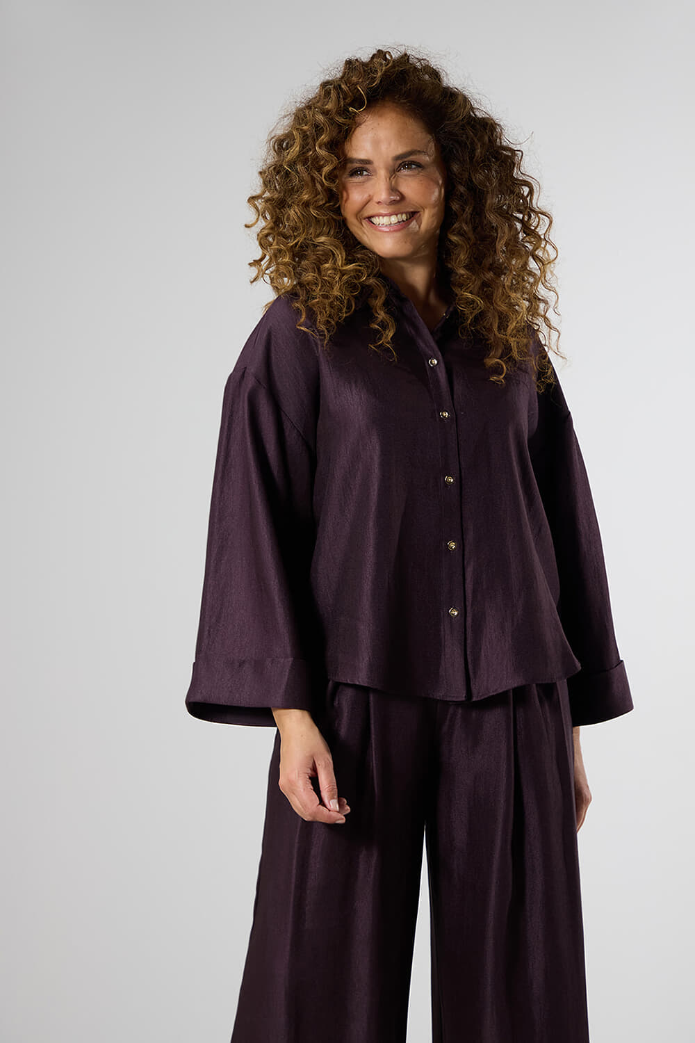 Label Dot Blouse Alisanne Bordeaux Rood dames