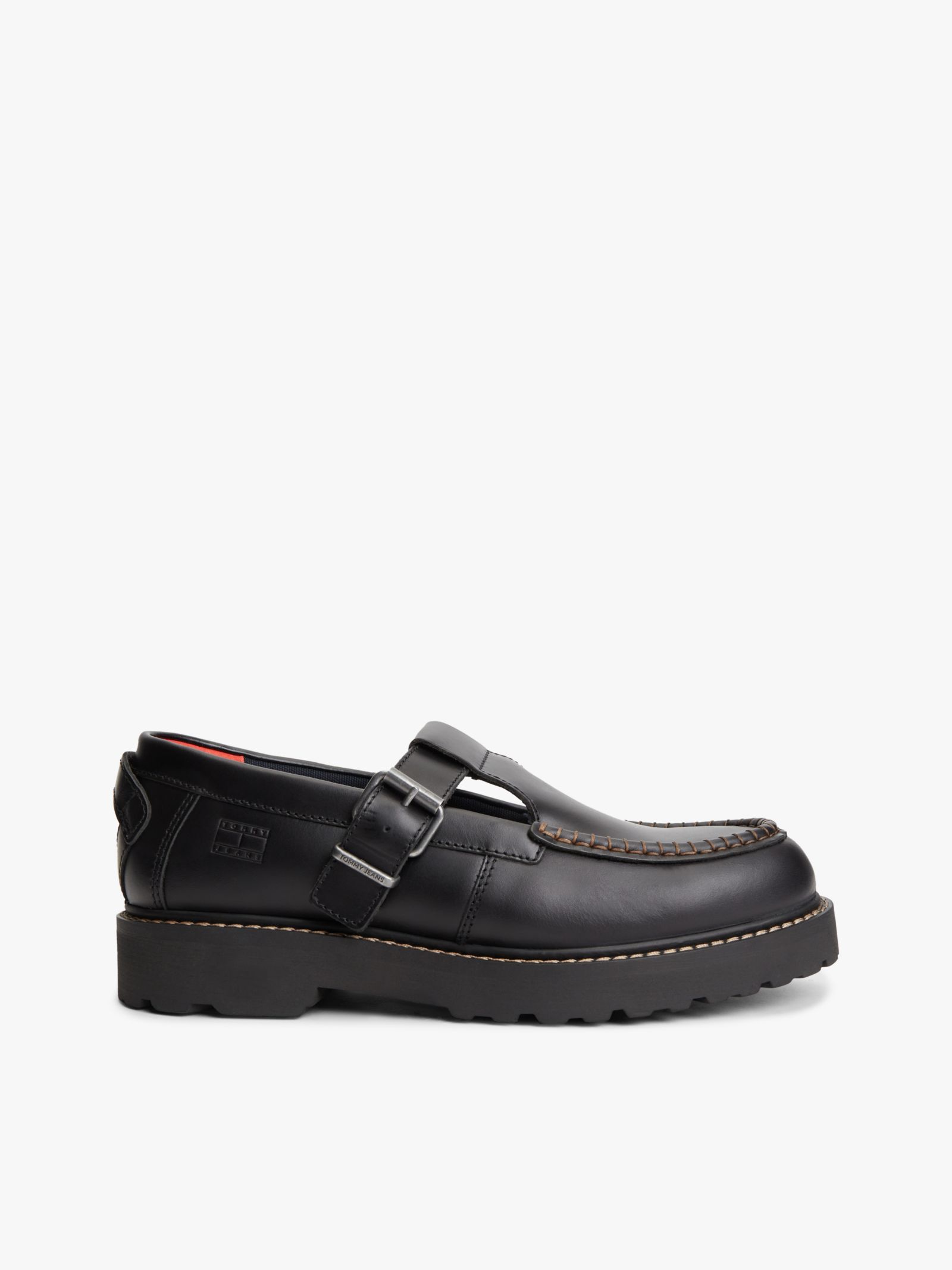 Tommy Jeans Archive leren T bar schoen met profielzool