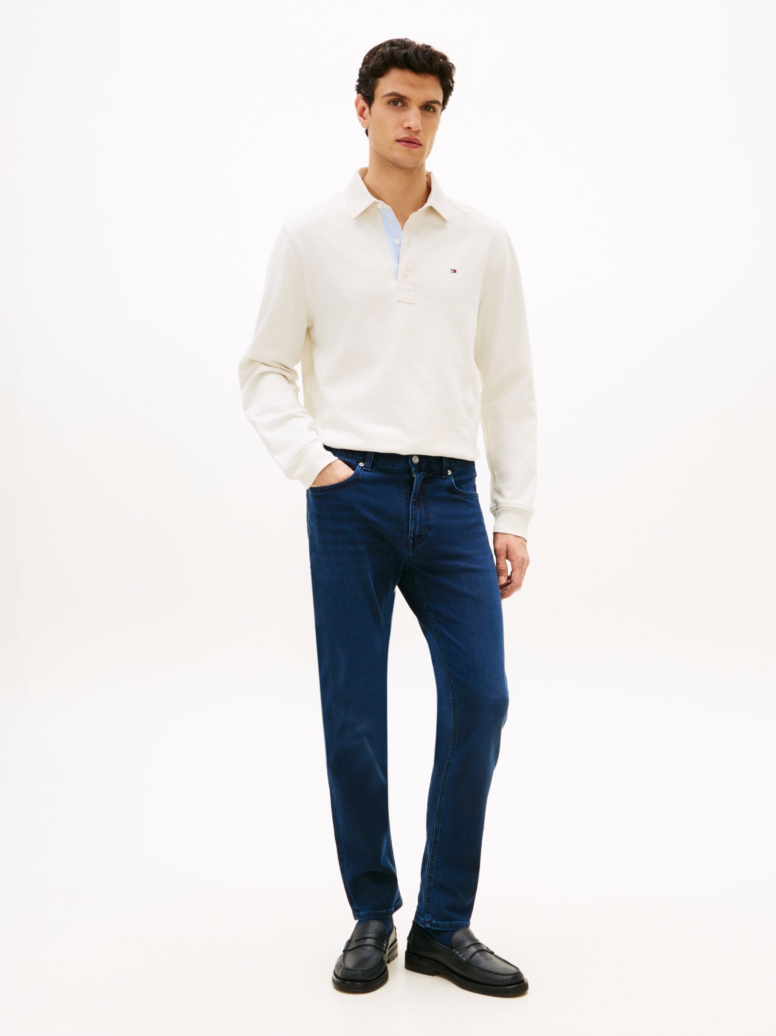 Tommy Hilfiger Bleecker Slim Jeans met Whiskers in blauw