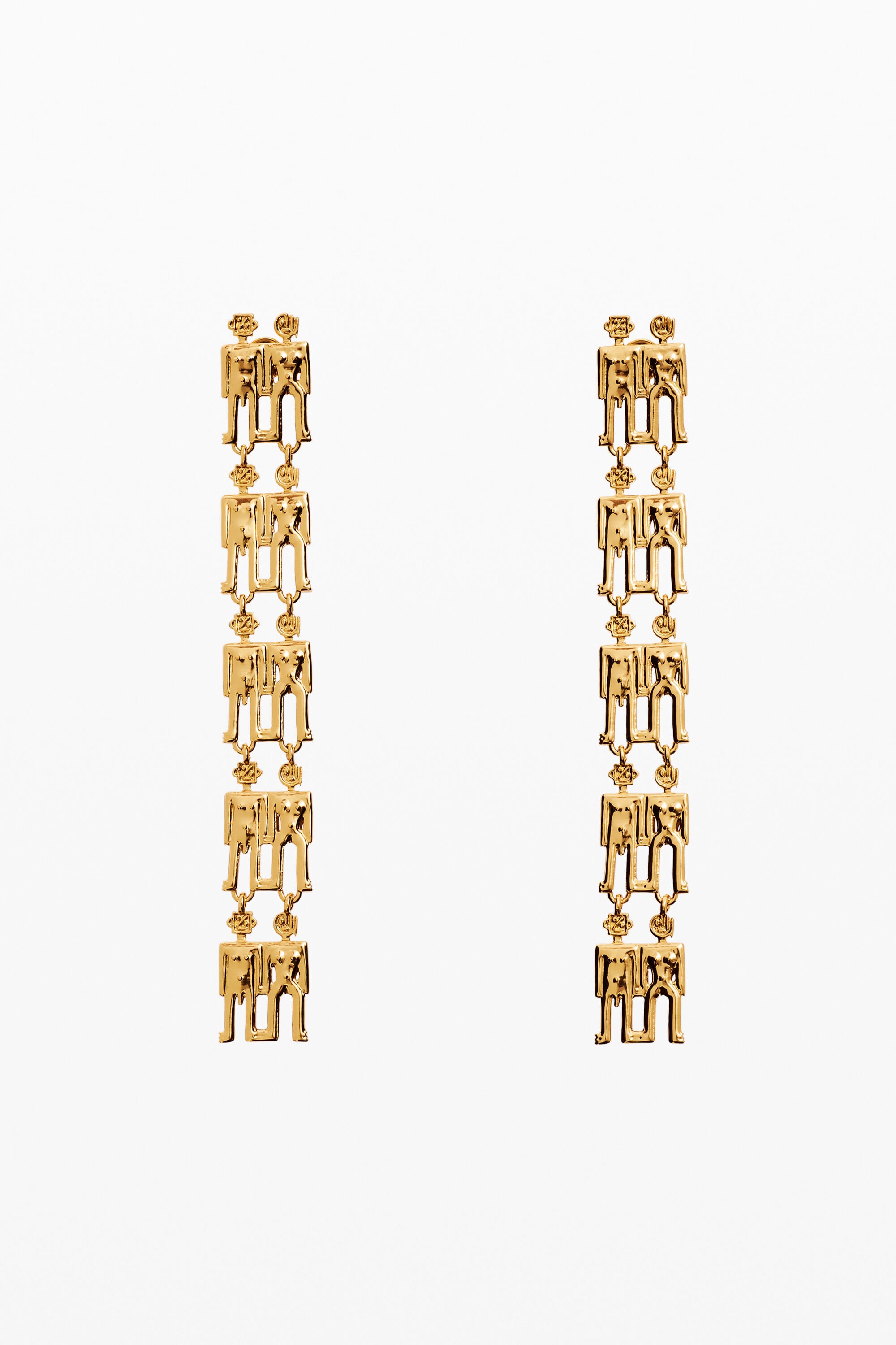 Desigual Oorbellen Ketting Robots Zalio in goud