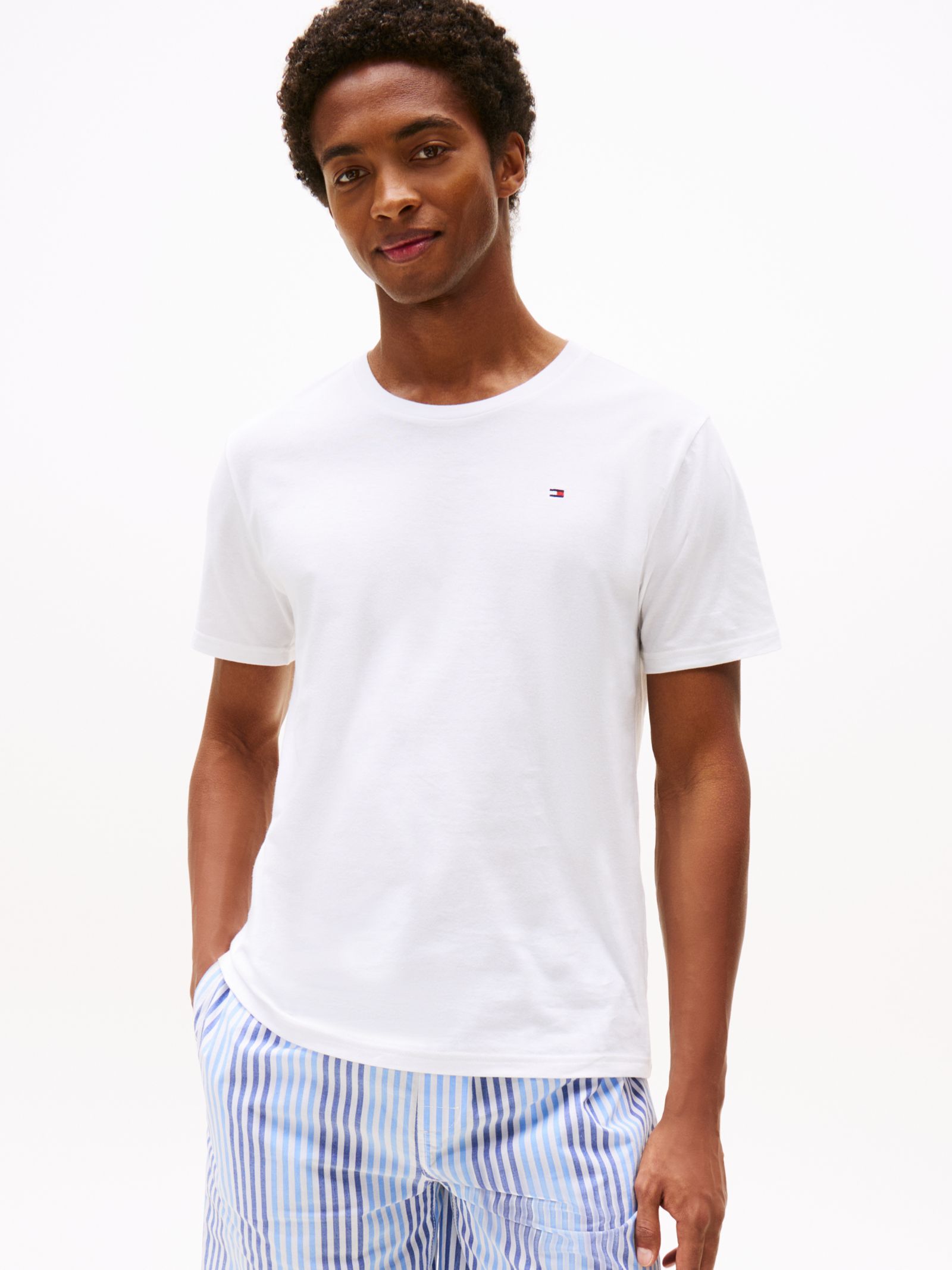 Tommy Hilfiger Signature set van 3 jersey lounge T-shirts in wit