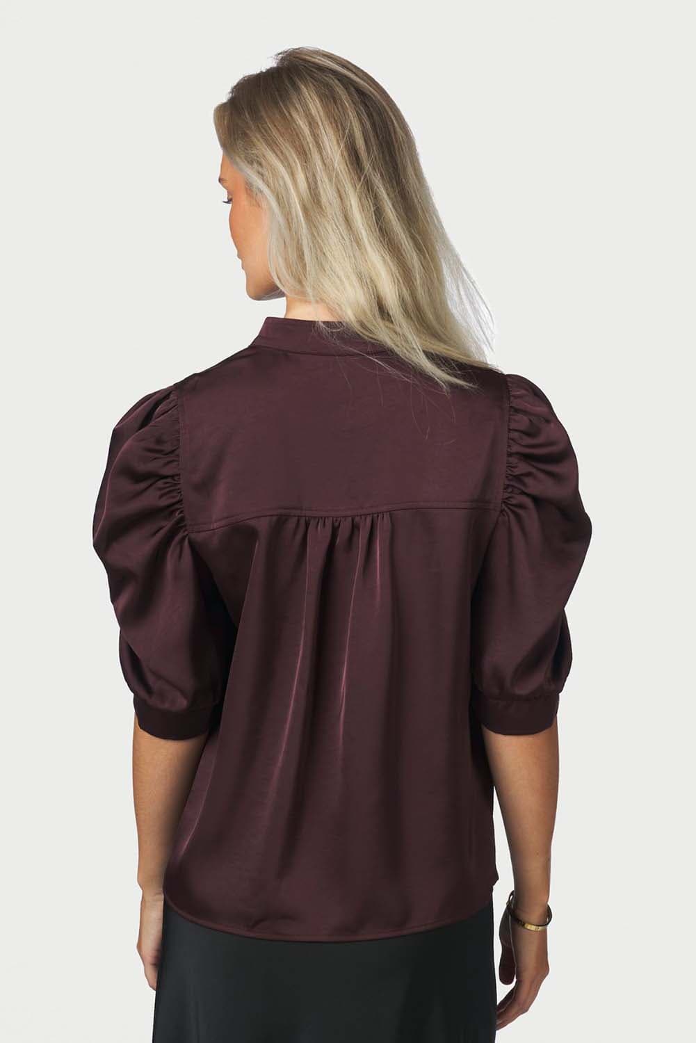 Neo Noir Blouse Roella Heavy Bordeaux Rood dames in rood