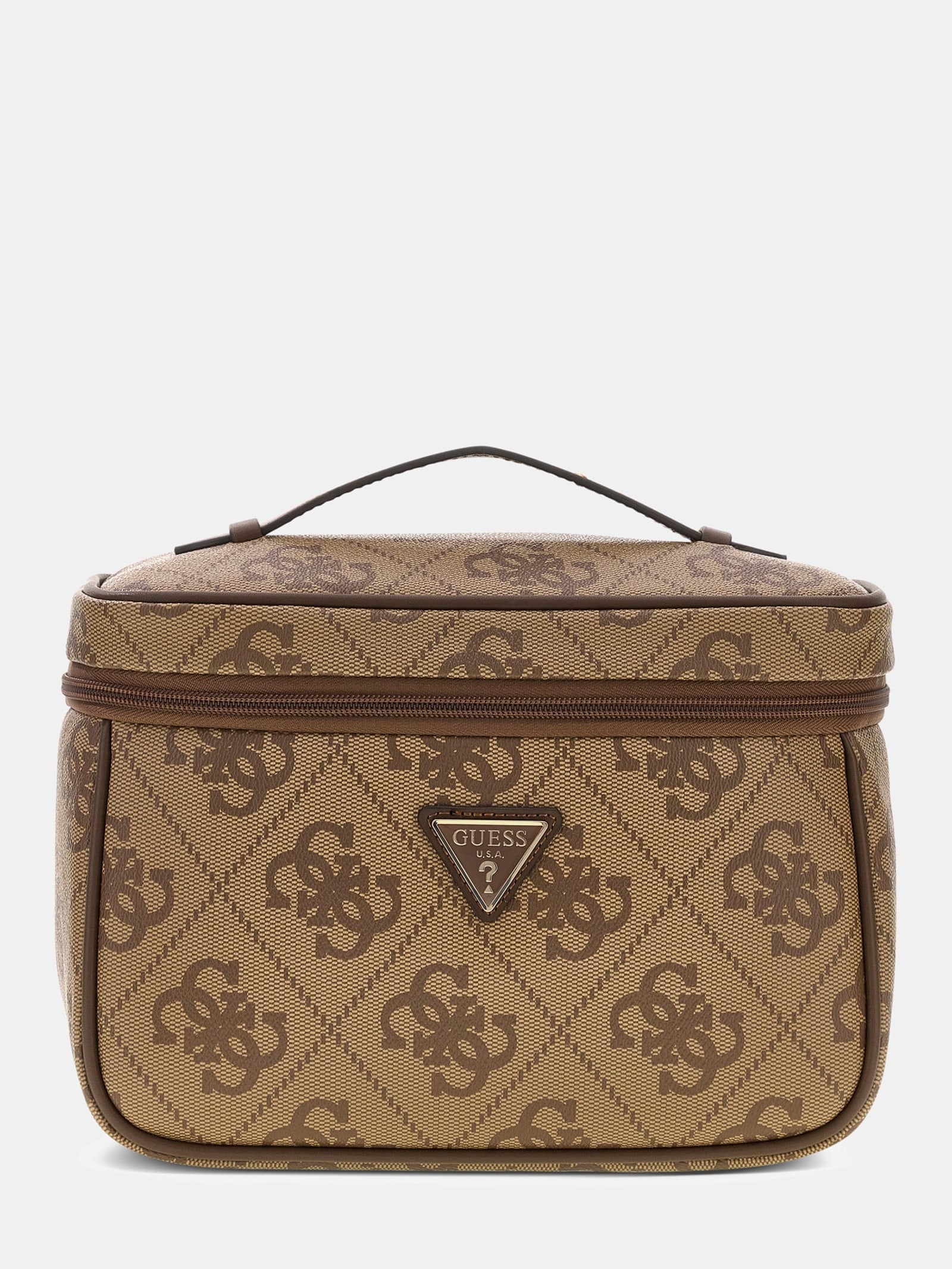 Guess Beautycase Mildred Met 4G-Logo in beige