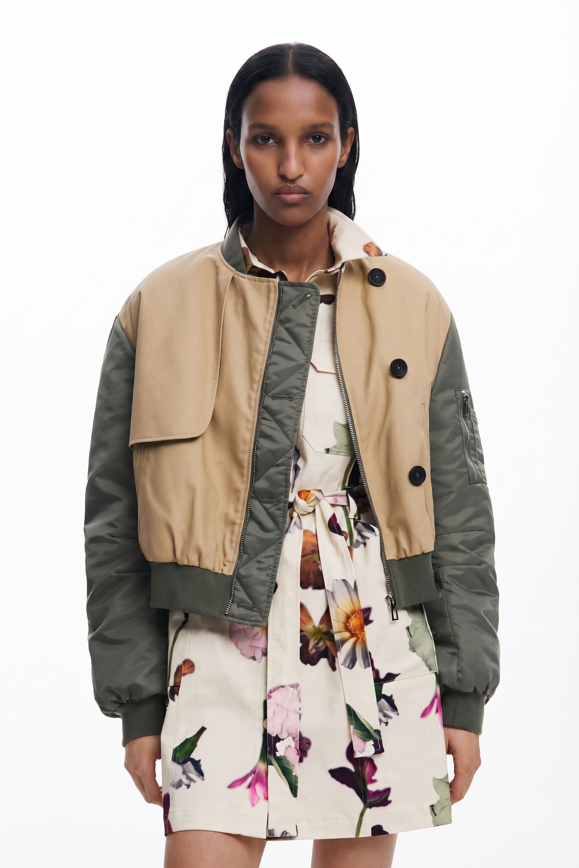 Desigual Gecombineerde bomber trenchcoat