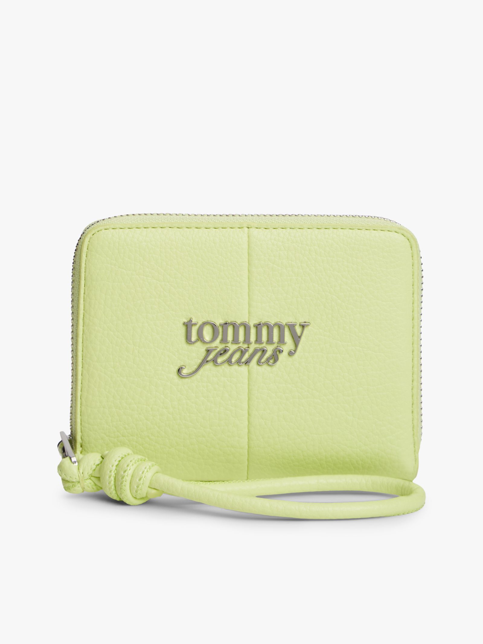 Tommy Jeans Zip Around Portemonnee met polsbandje en logo in groen