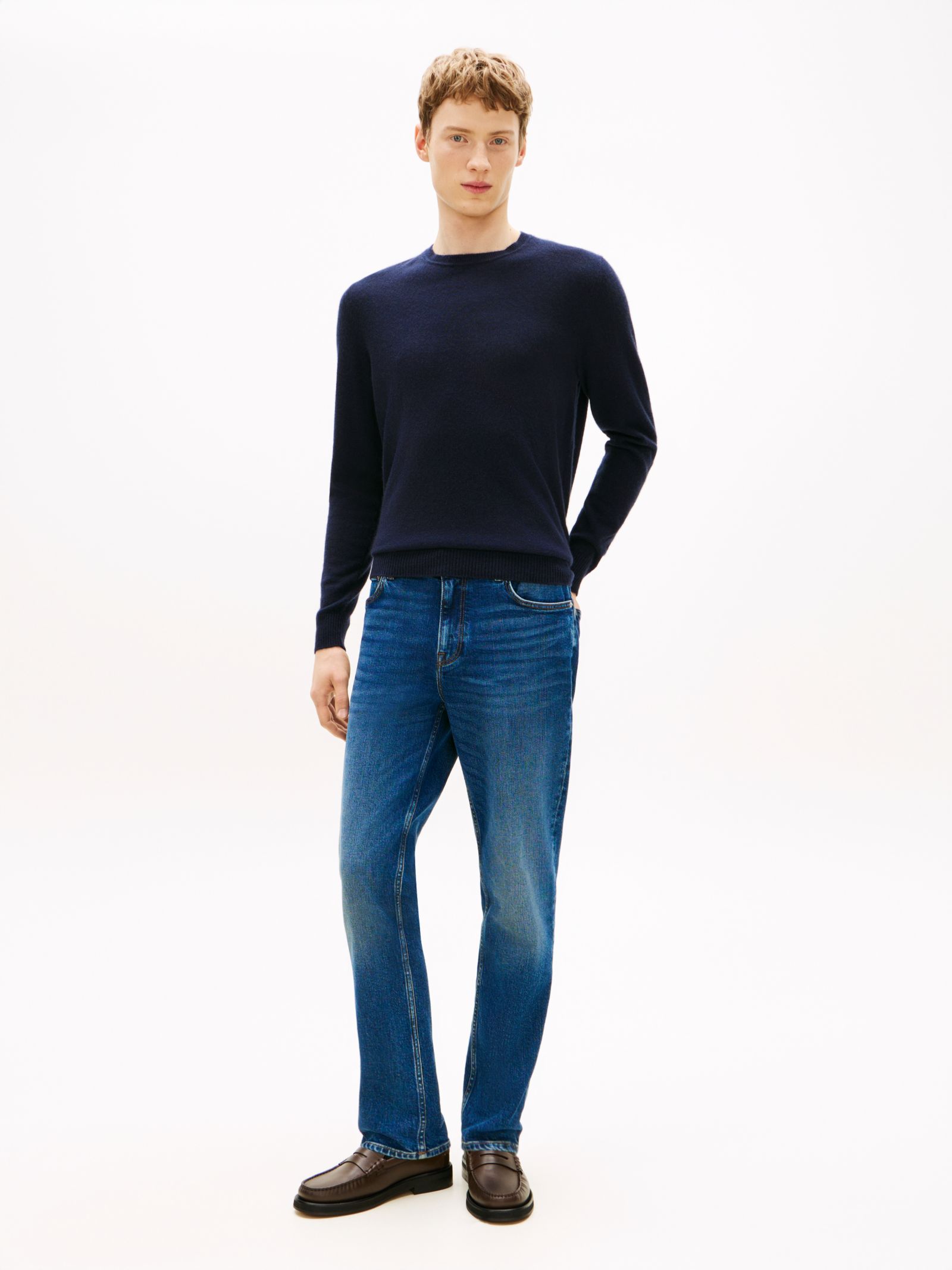Tommy Hilfiger Denton straight jeans met fading in blauw