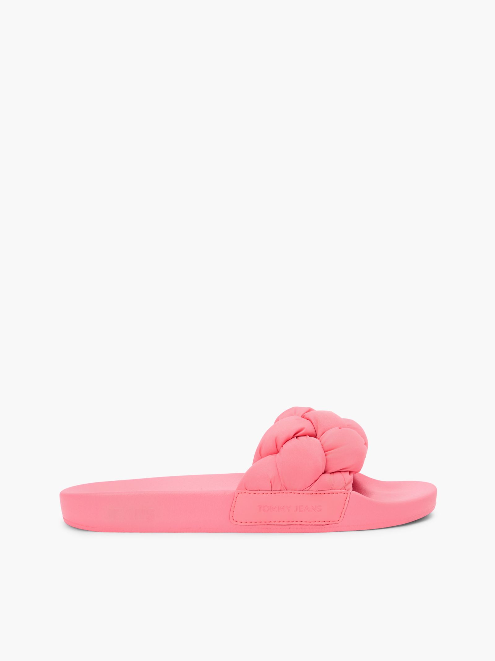 Tommy Jeans slipper met gevlochten band in roze