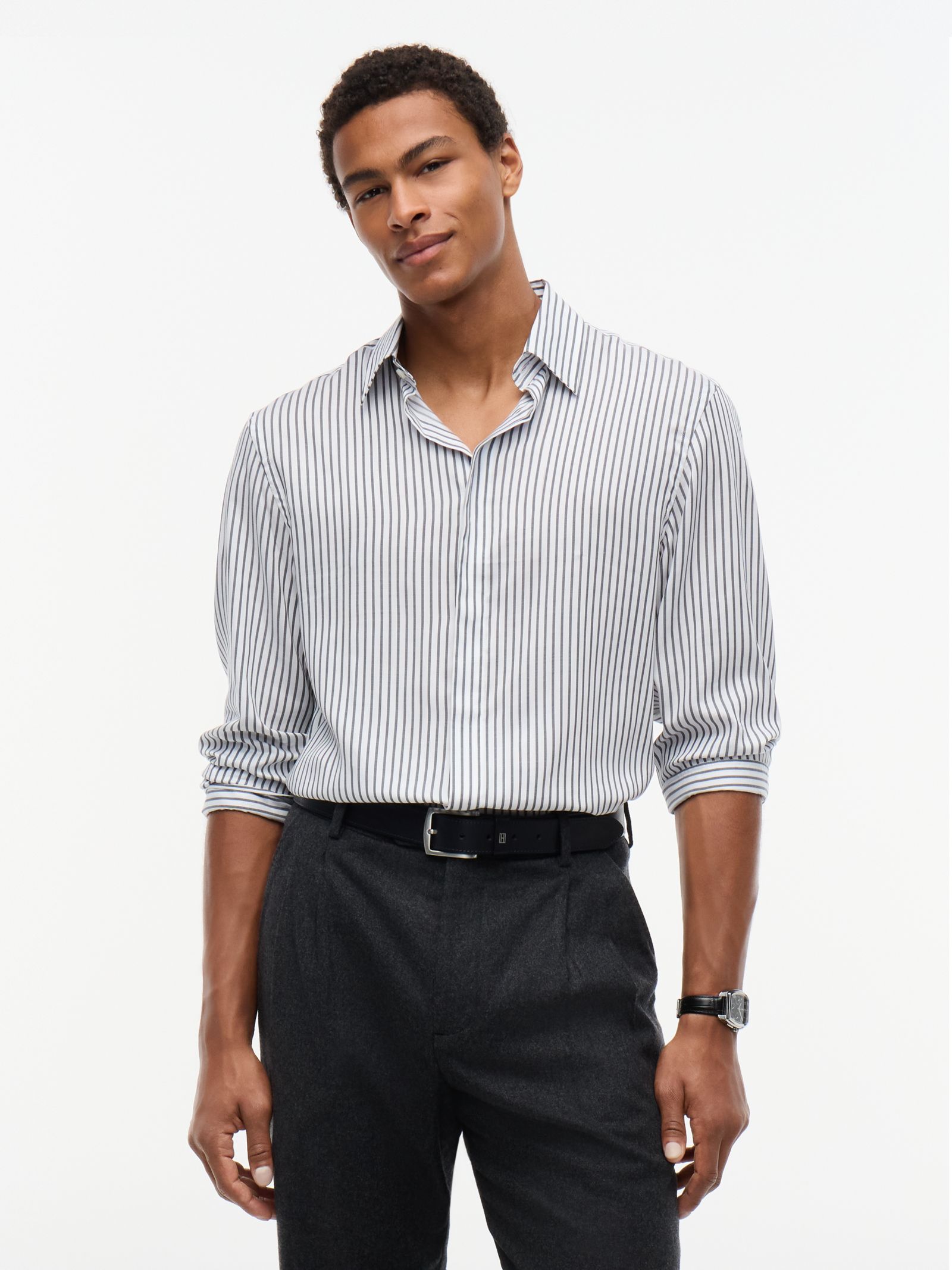Tommy Hilfiger New York Label relaxed fit overhemd in wit