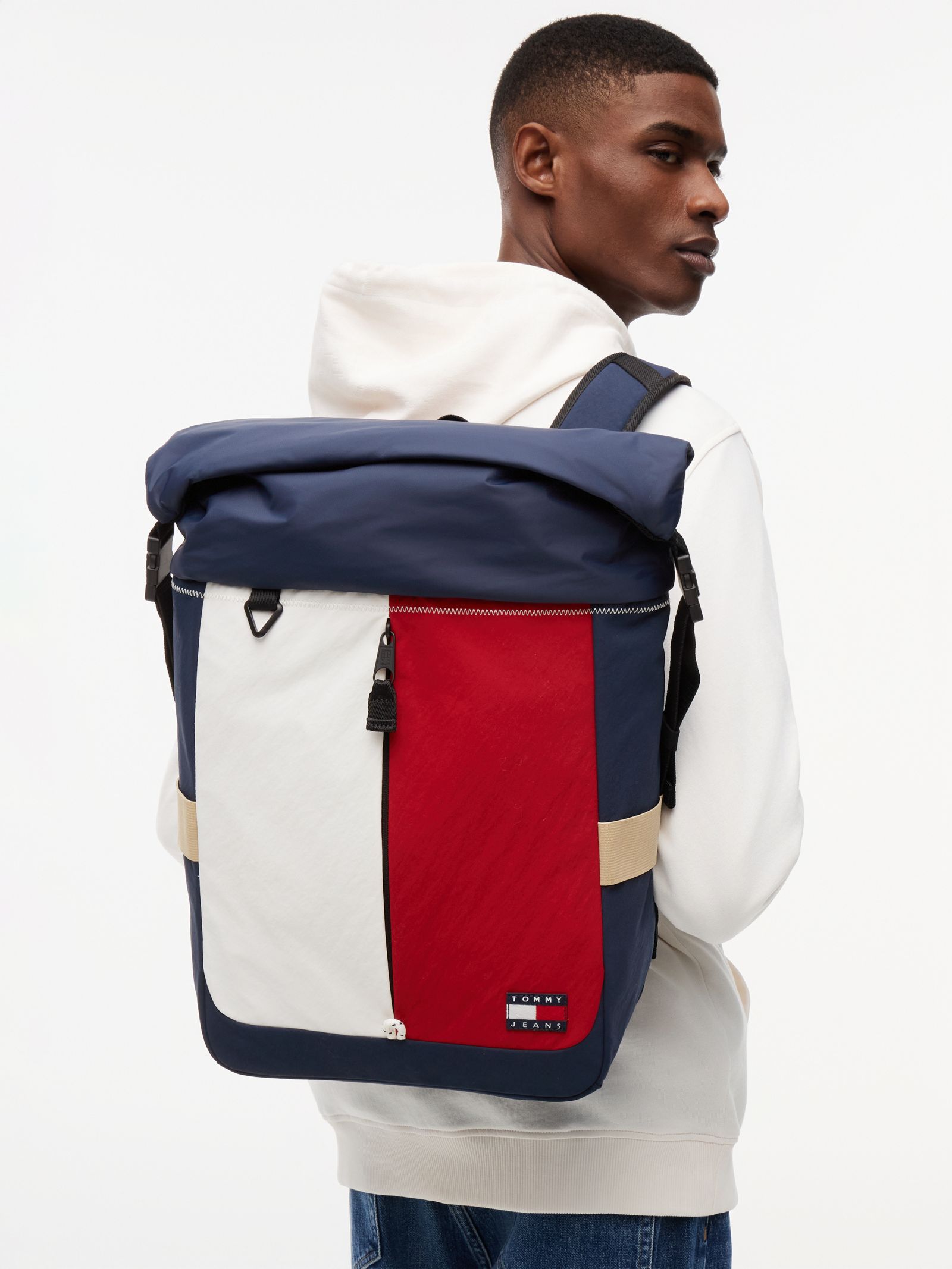 Tommy Jeans Archive Rugzak van textiel met gemakkellijke klepsluiting