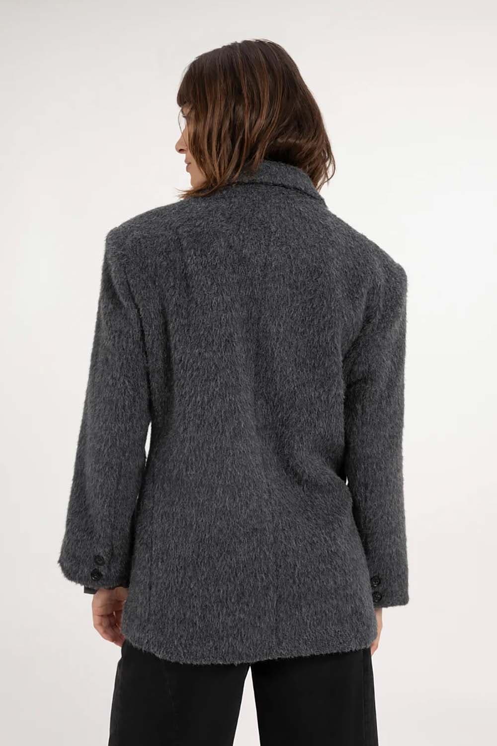 Yaya Oversized Blazerjas Antraciet dames