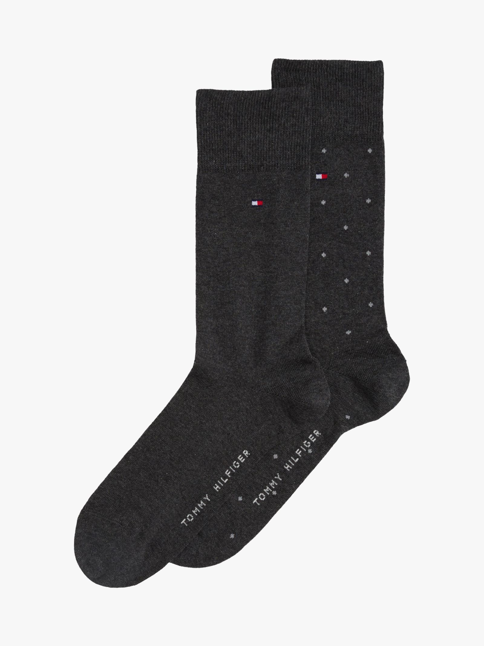 Tommy Hilfiger Set van 2 paar sokken met vlag en polkadots in grijs