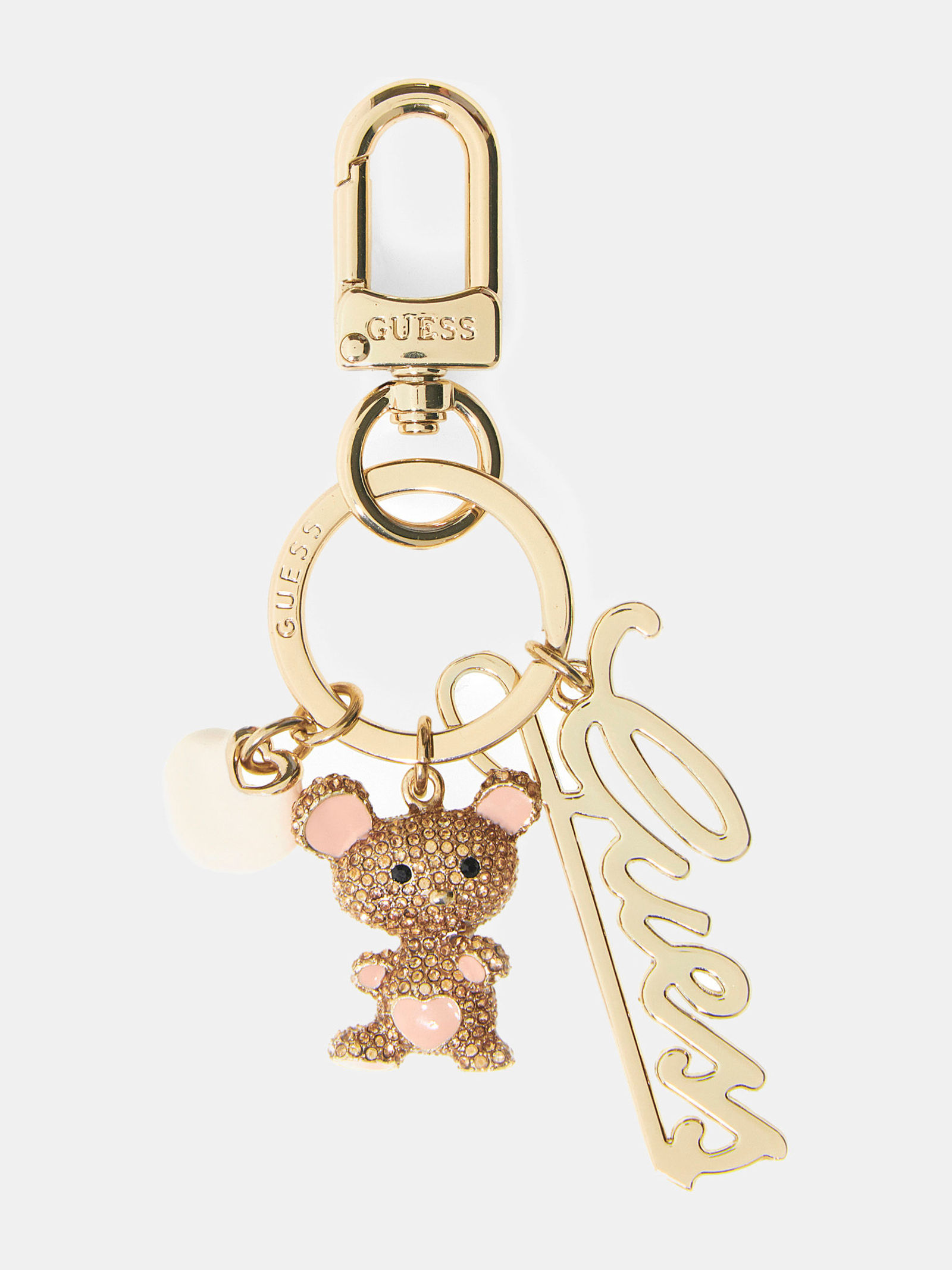 Guess Sleutelhanger Beertje Logo Met Detail