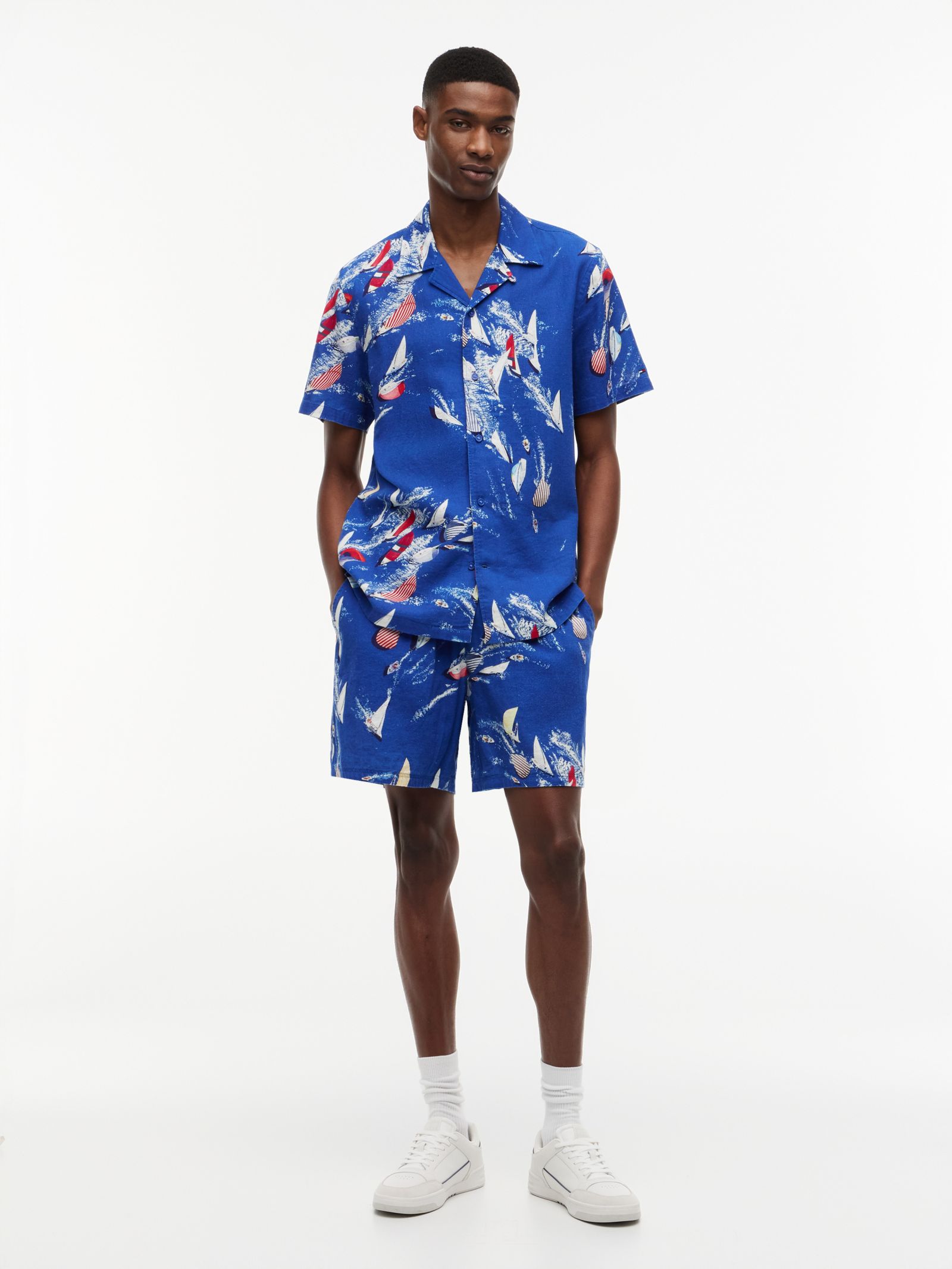 Tommy Jeans Linnenmix regular short met print