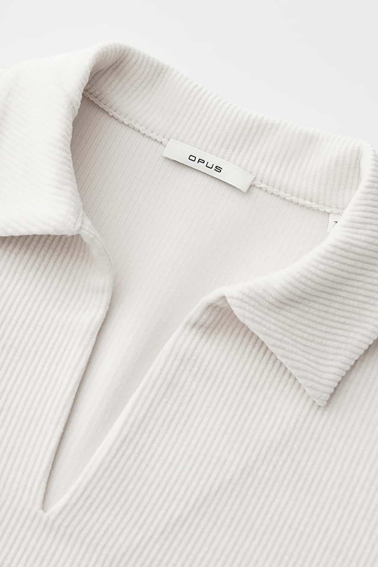 Opus Polo-Sweater Corduroy Regular Fit Beige dames