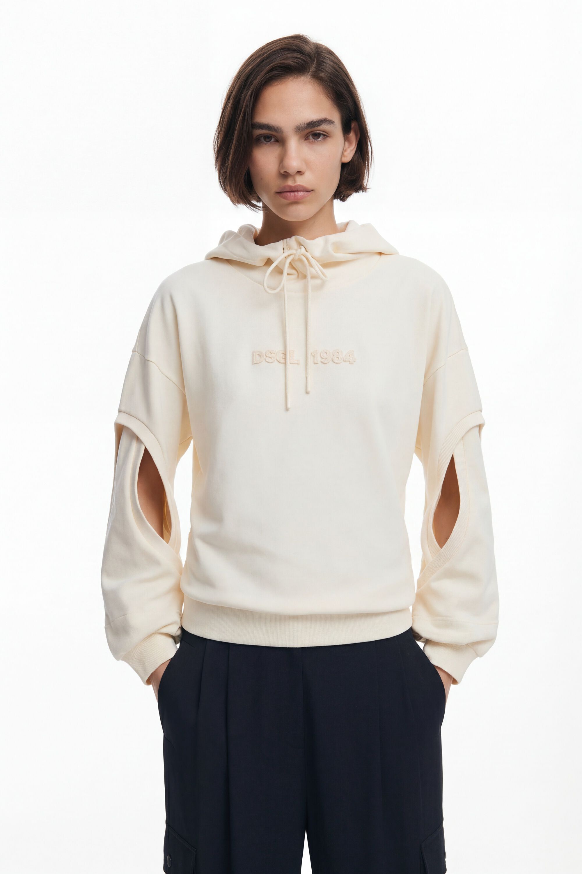 Desigual Oversized sweatshirt met splitmouwen