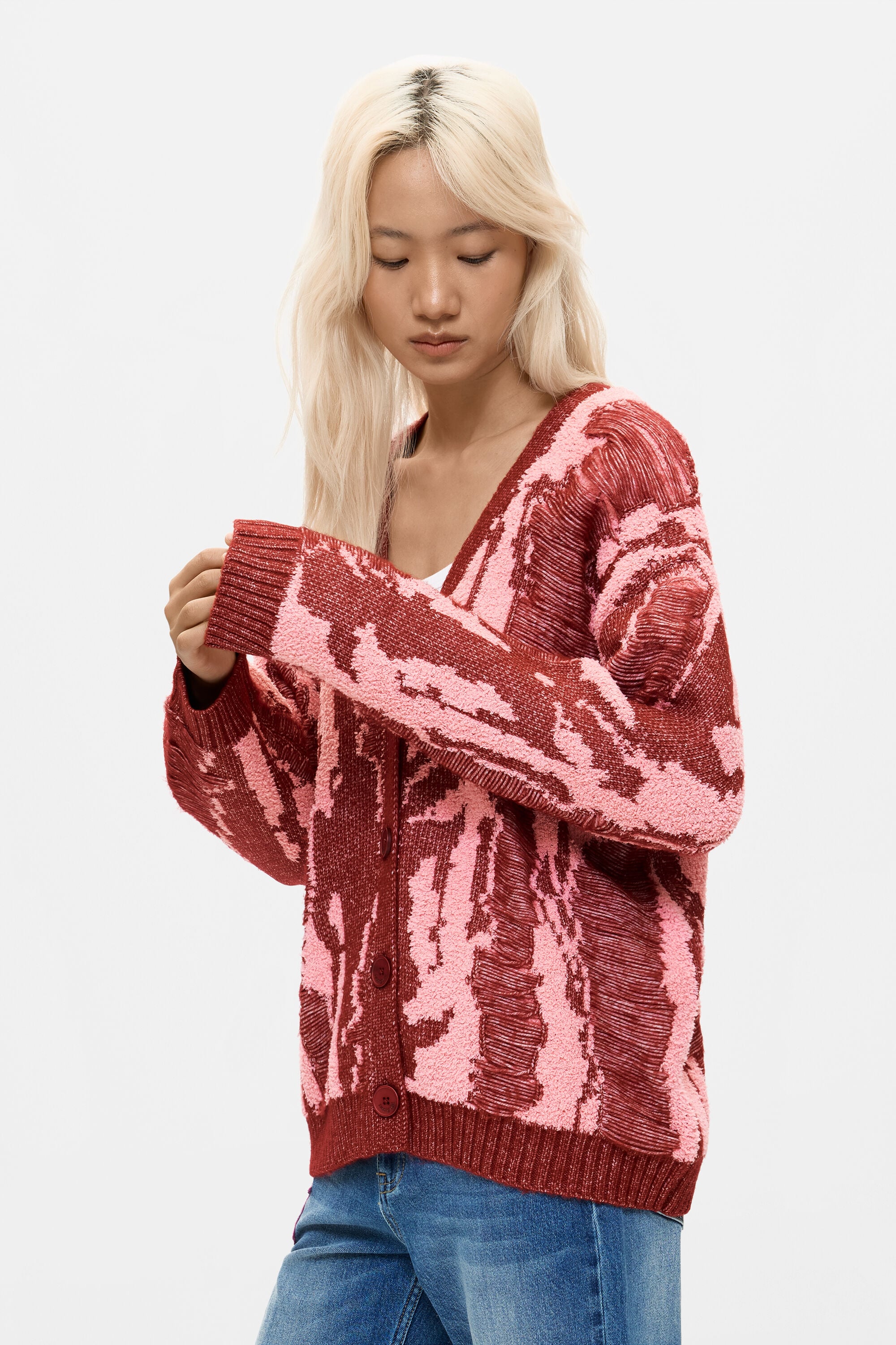 Desigual Grof gebreide cardigan