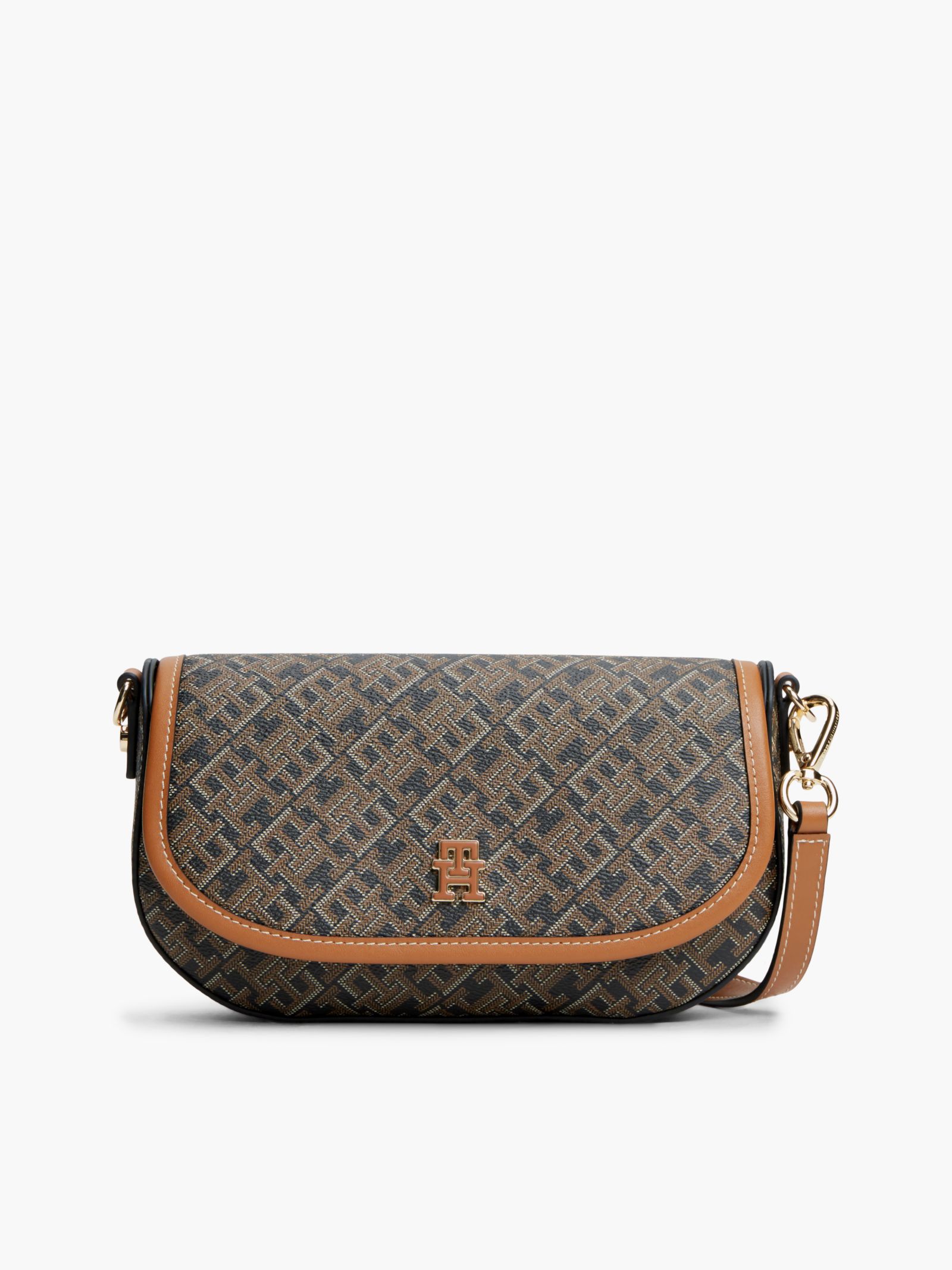 Tommy Hilfiger TH Monoplay crossbodytas in bruin