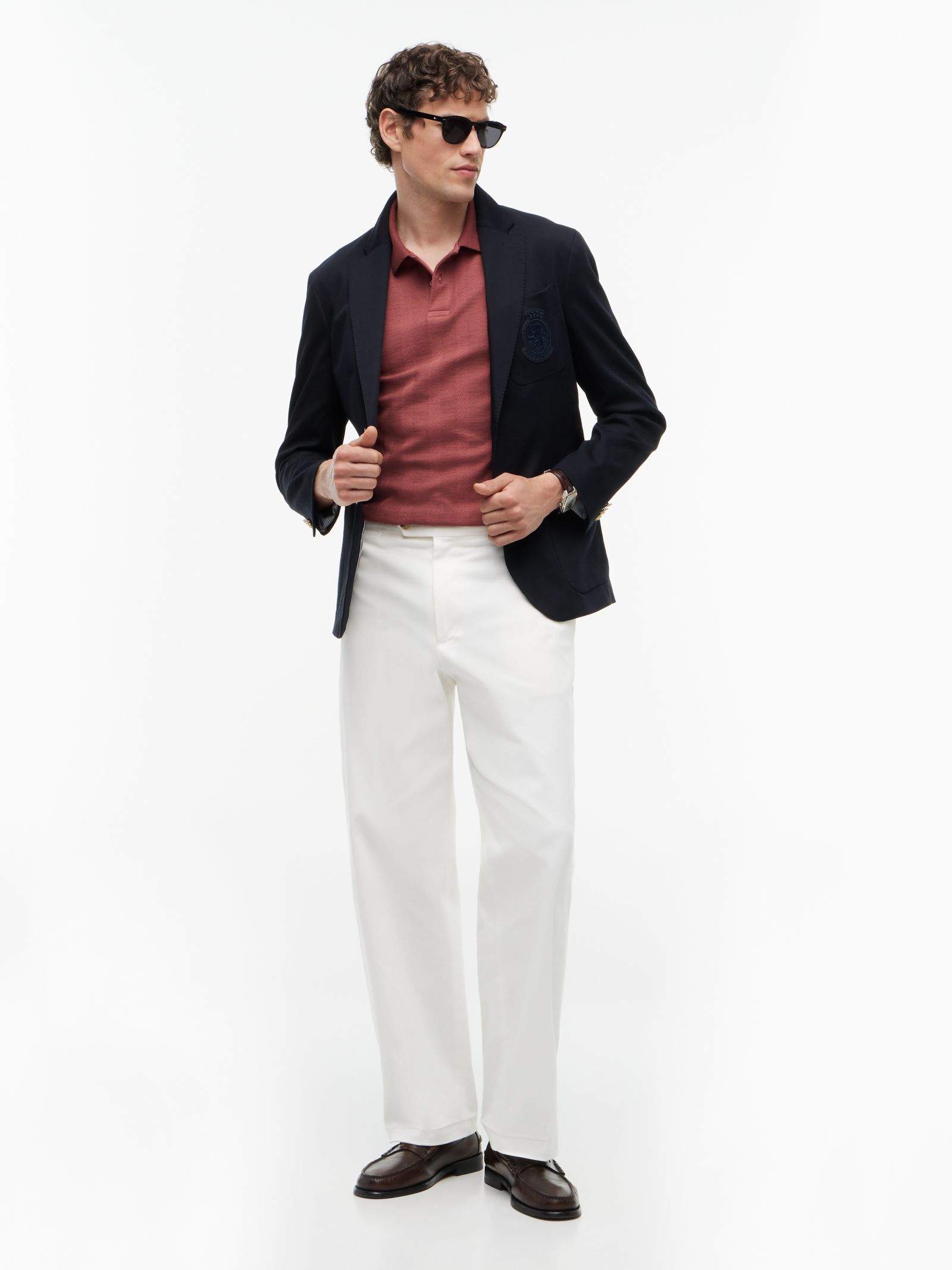 Tommy Hilfiger New York Label regular fit blazer met embleem