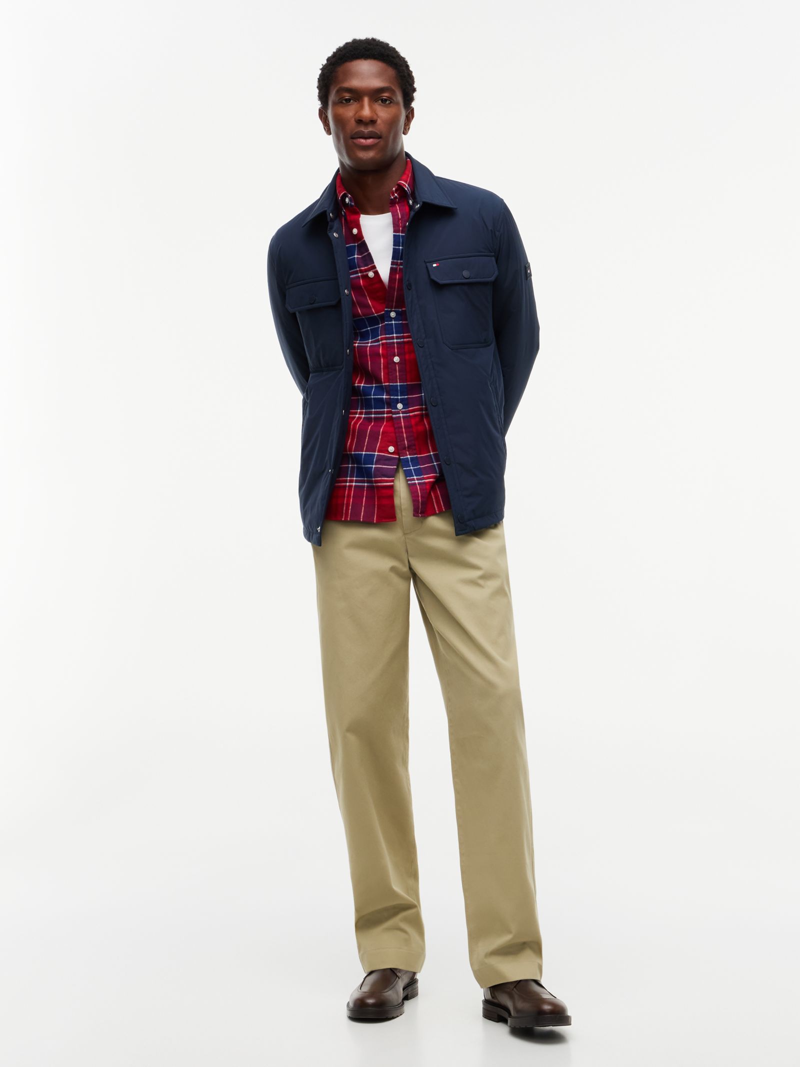 Tommy Hilfiger Compact lichtgewicht shirtjack in marine