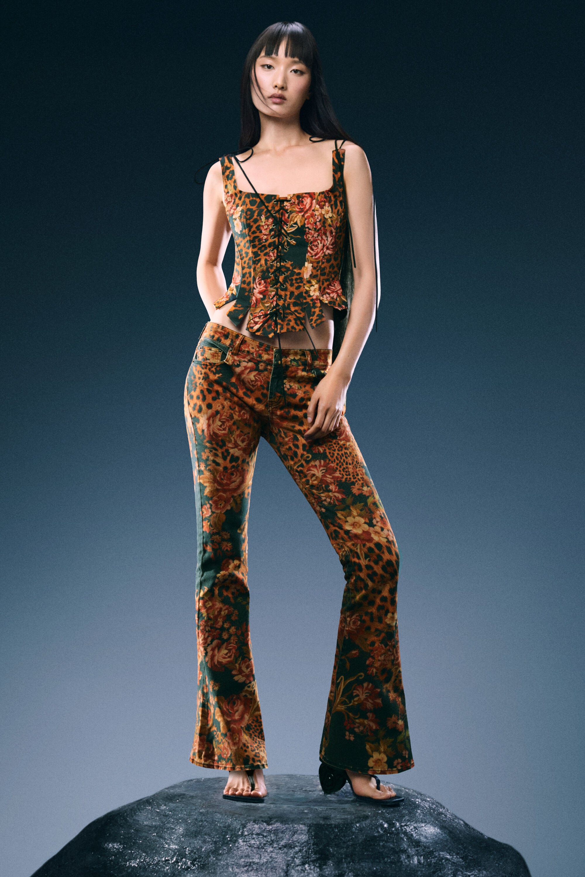 Desigual corsettop met animal print