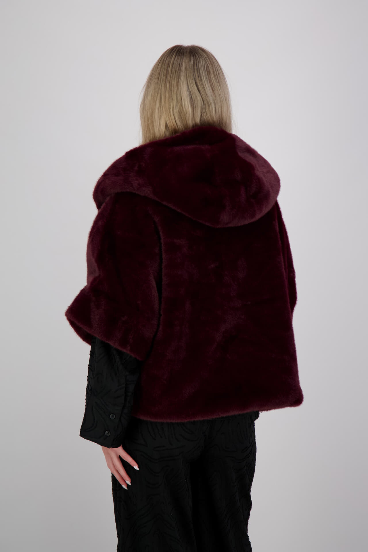 Bomont Poncho Celia Bordeaux Rood dames